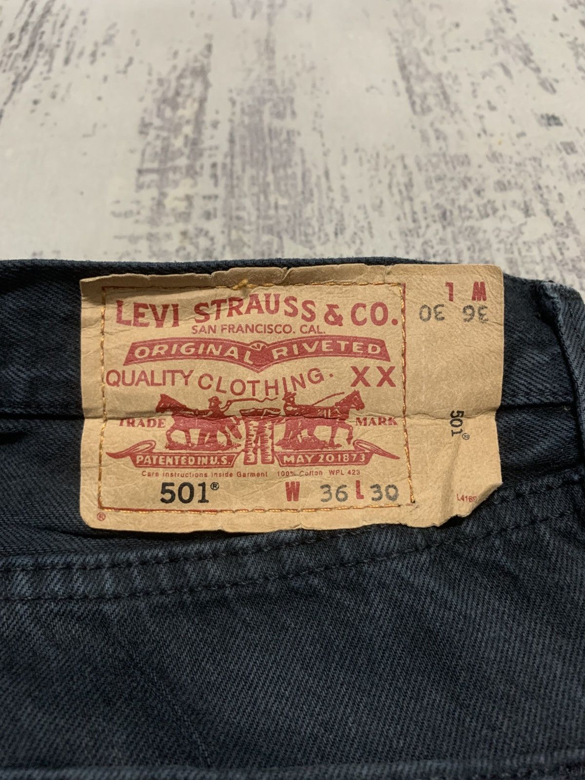 Levi's Vintage 90s Levi's 501 Black Wash Jeans Size US 36 / EU 52 - 11 Thumbnail
