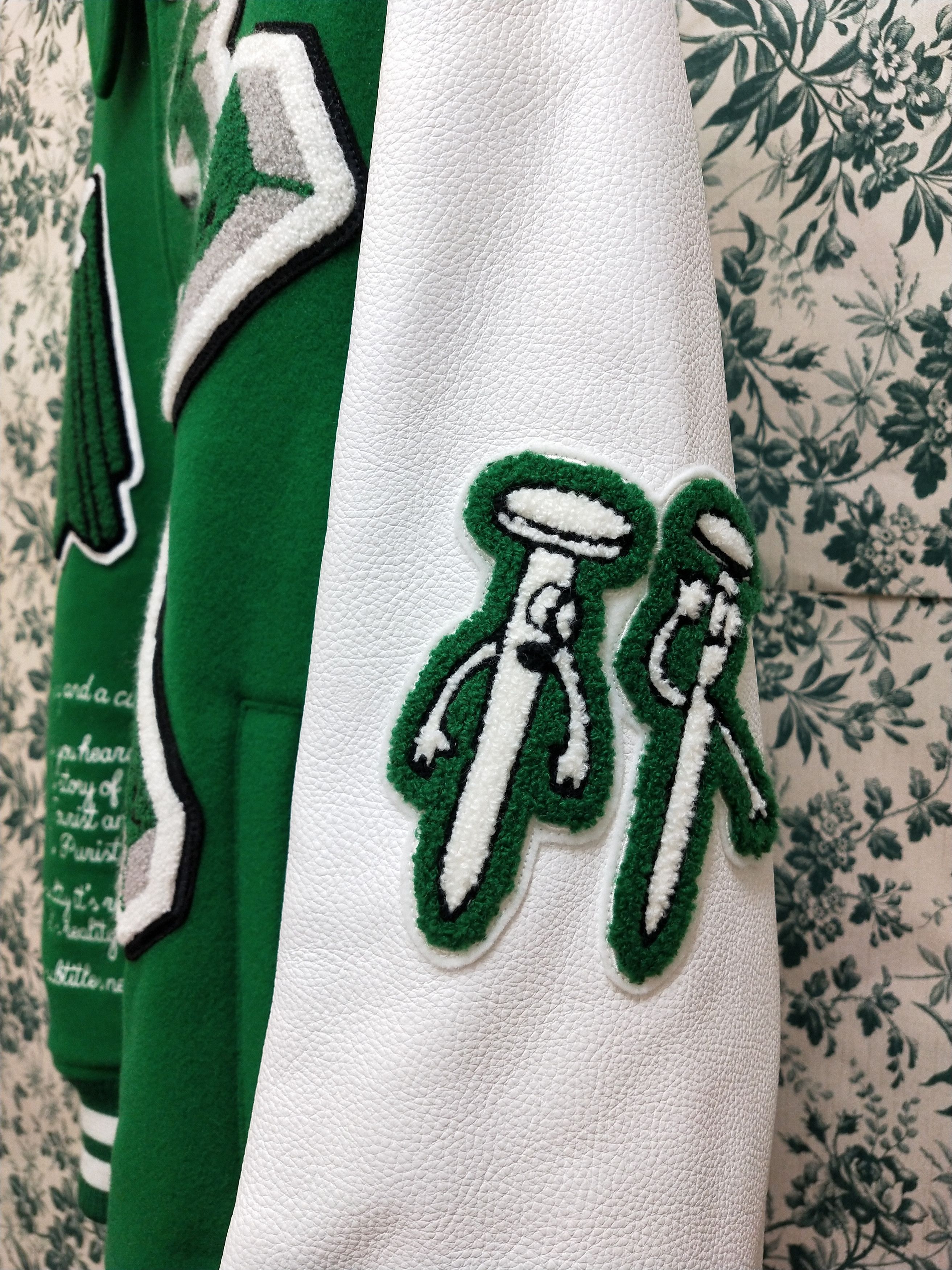 Louis Vuitton × Virgil Abloh Green Varsity Jacket Size US M / EU 48-50 / 2 - 4 Thumbnail