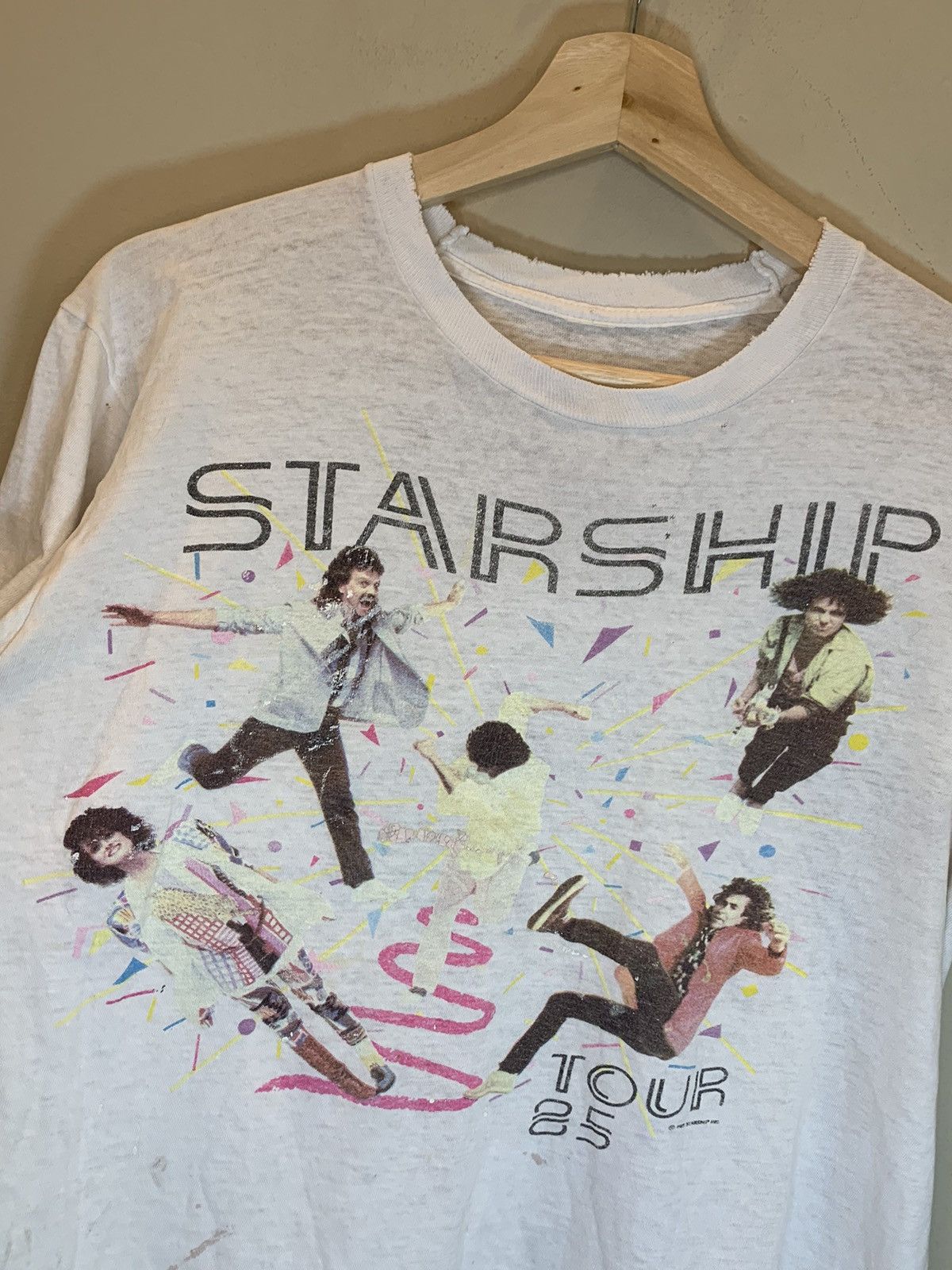 Band Tees *RARE* Vintage 1985 Jefferson Starship Tour Band T-Shirt Size US M / EU 48-50 / 2 - 3 Thumbnail