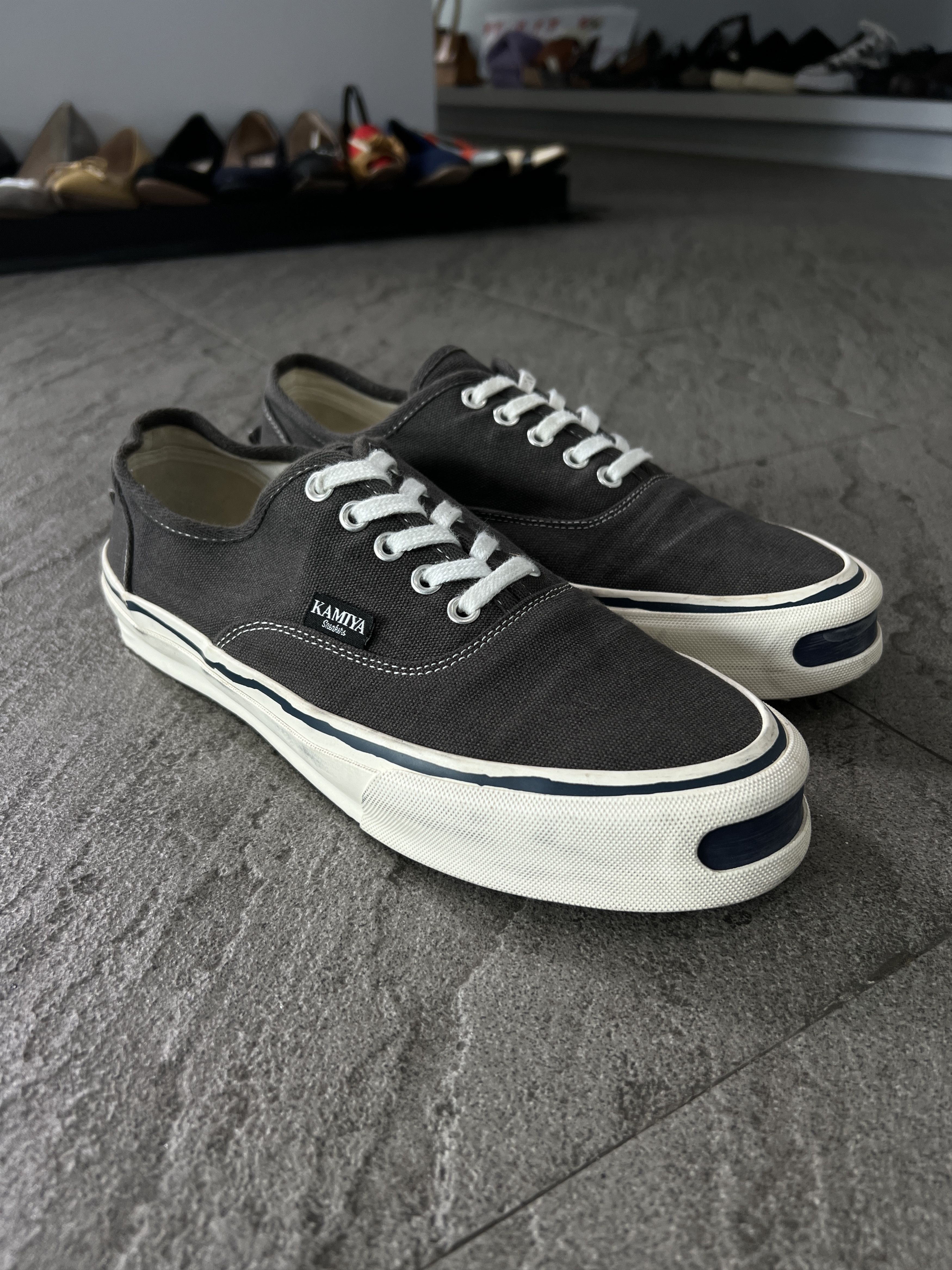 Maison MIHARA YASUHIRO Kamiya Canvas Sneakers Grey Low Top US10 EU43 Size US 10 / EU 43 - 4 Thumbnail