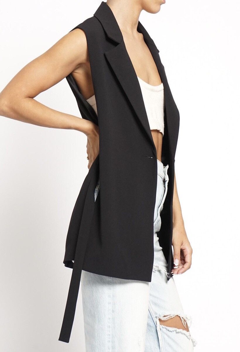 Zara Zara Open Side Long Vest Designed Blazer Vest Jacket Size M / US 6-8 / IT 42-44 - 2 Thumbnail