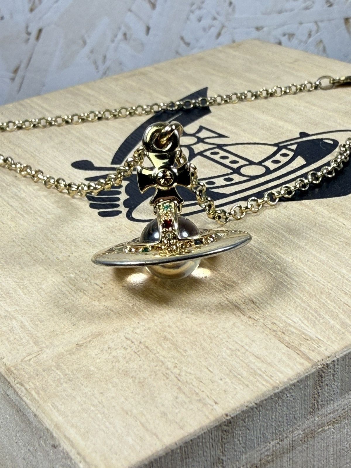 Vivienne Westwood Vivienne Westwood Tiny Orb Pendant Necklace In Gold Size ONE SIZE - 6 Thumbnail