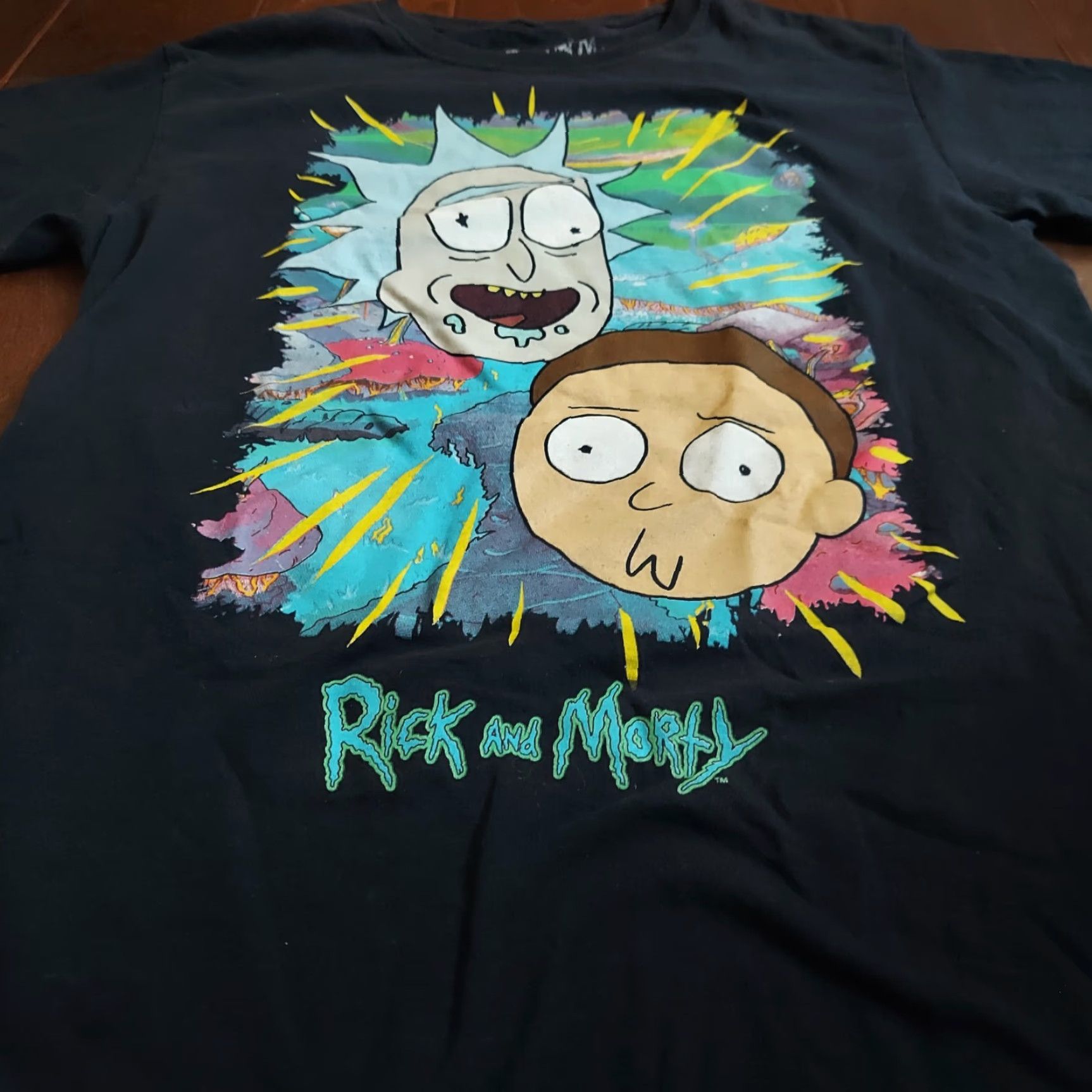 Vintage Rick and Morty Shirt Mens Small Black Graphic Tee Cartoon Trippy Short Sleeve Adult Swim Tee Size US S / EU 44-46 / 1 - 3 Thumbnail