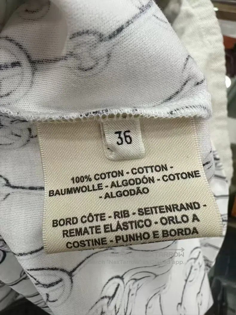Hermes Hermes Pig Nose Full Print Logo Short Sleeve T-Shirt Size XS / US 0-2 / IT 36-38 - 4 Thumbnail