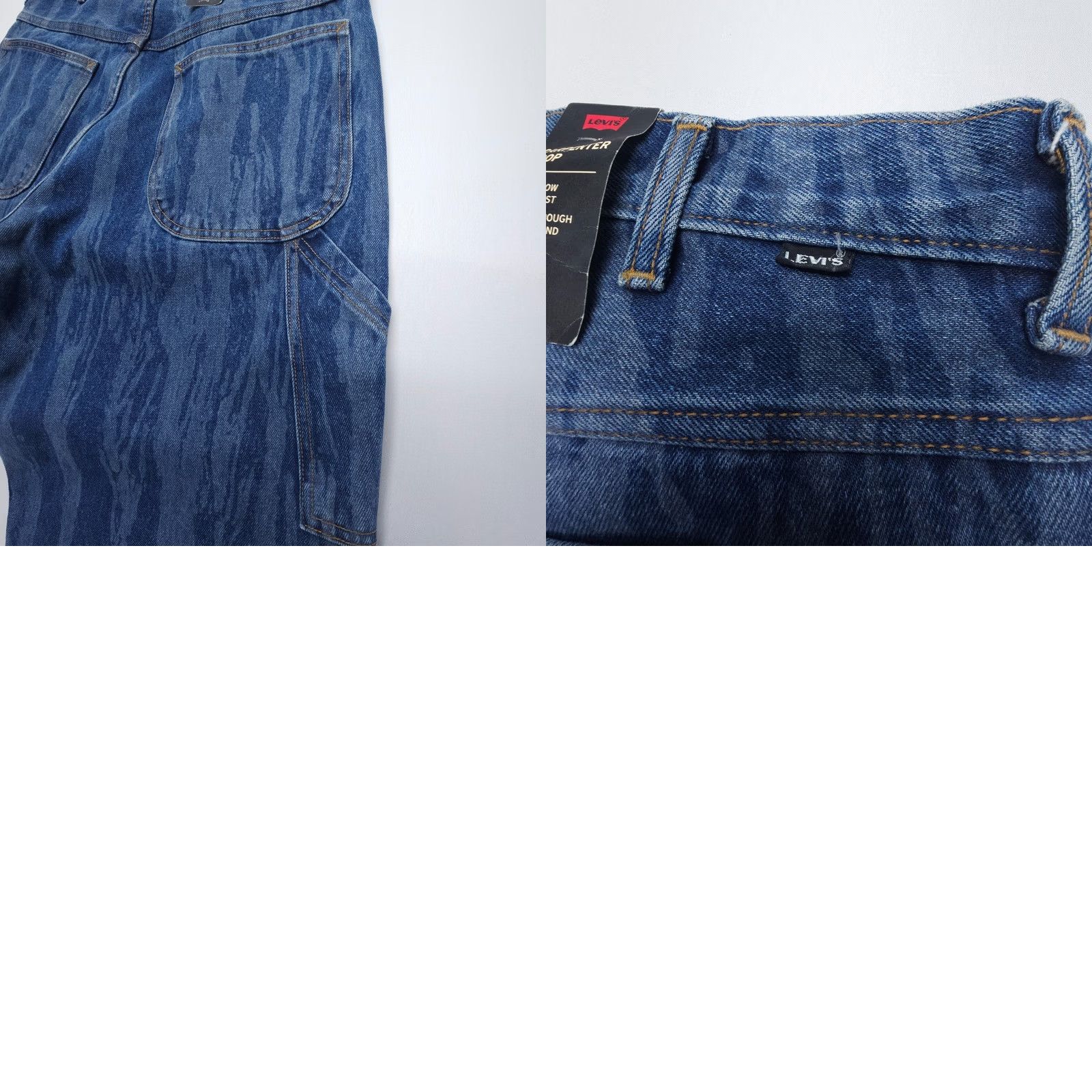 Levi's Levi's Jeans Cropped Carpenter 33x29 Denim Blue 5-Pocket Relaxed Straight Mens Wide Vintage? Size US 33 - 9 Thumbnail