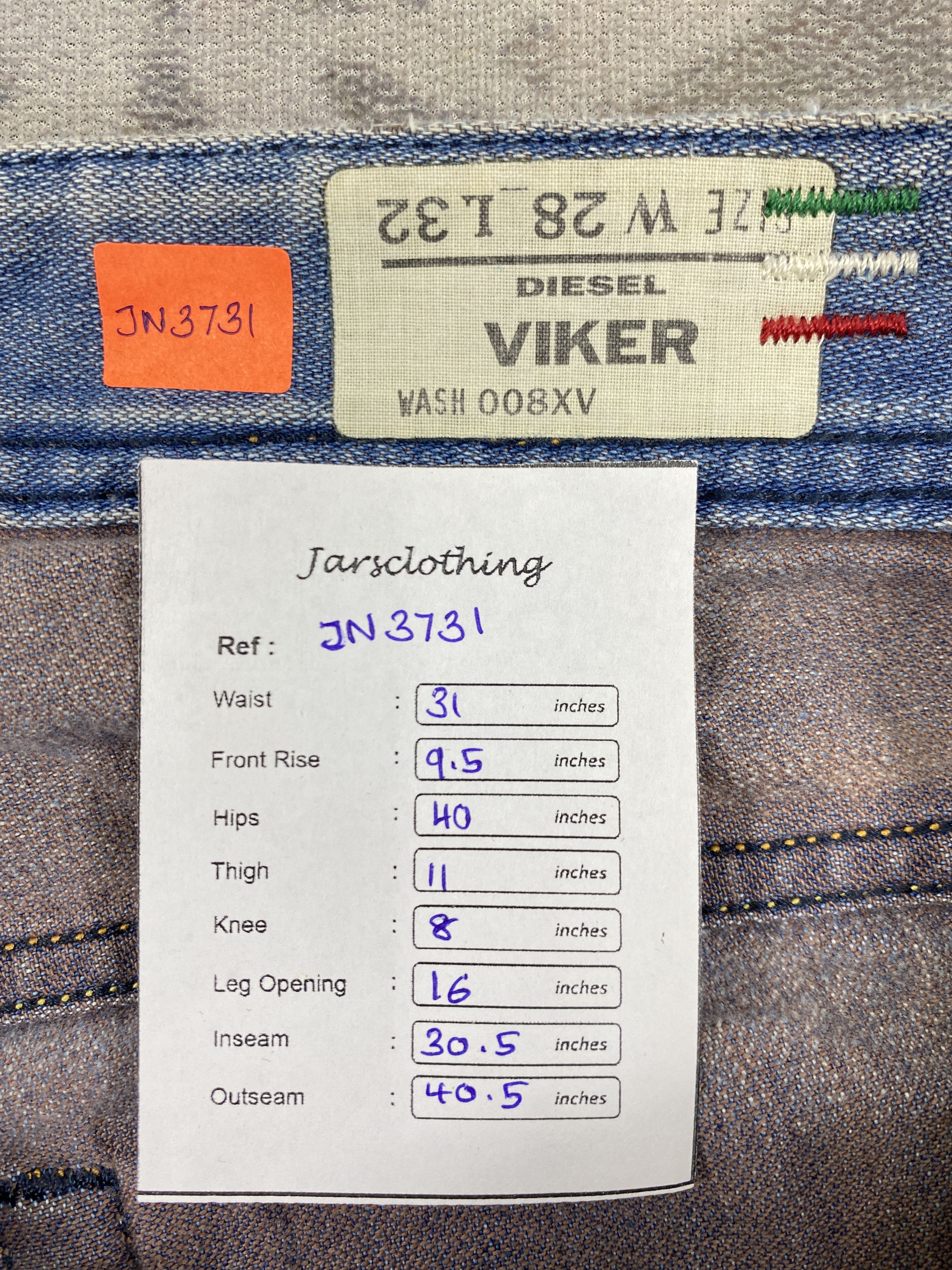 Japanese Brand Vintage Diesel Distressed Blue Jeans 31x30.5 Denim- JN3731 Size US 31 - 8 Thumbnail