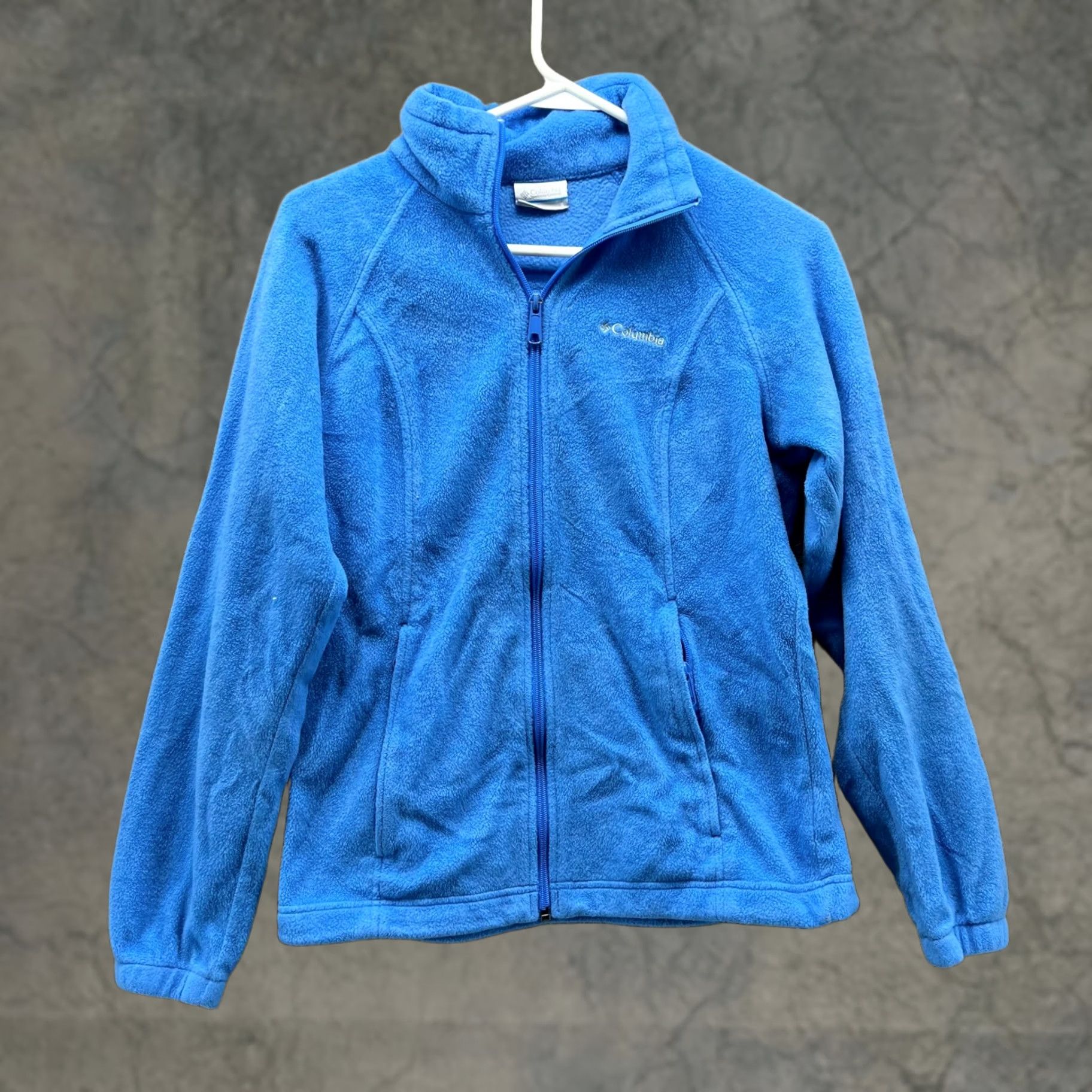 Vintage Columbia Jacket Women Small Blue Full Zip Fleece Lightweight Polyester Mountain Benton Springs Regular Fit Adults Womens Size S / US 4 / IT 40 - 1 Thumbnail