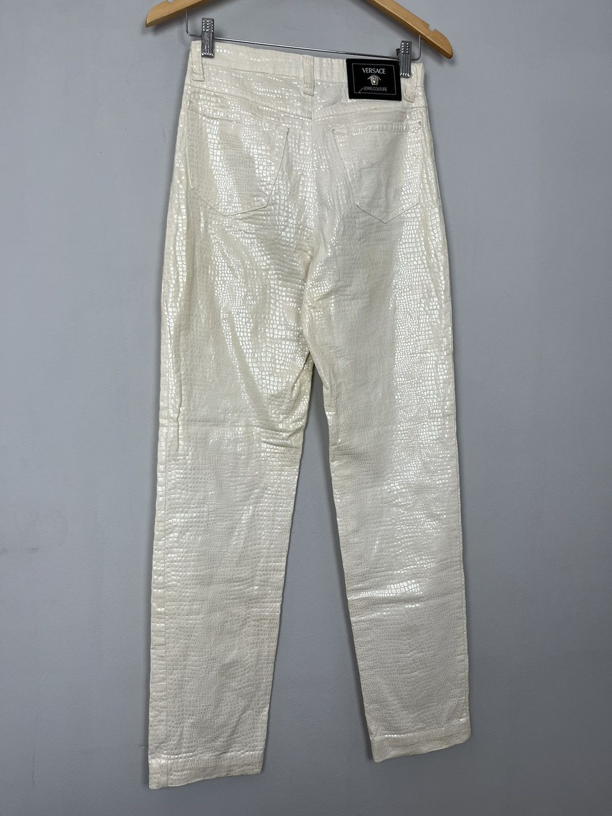 Versace × Versace Jeans Couture × Vintage Versace Jeans Couture Vintage Rare Snakeskin Pants Italy Size 29" - 4 Thumbnail