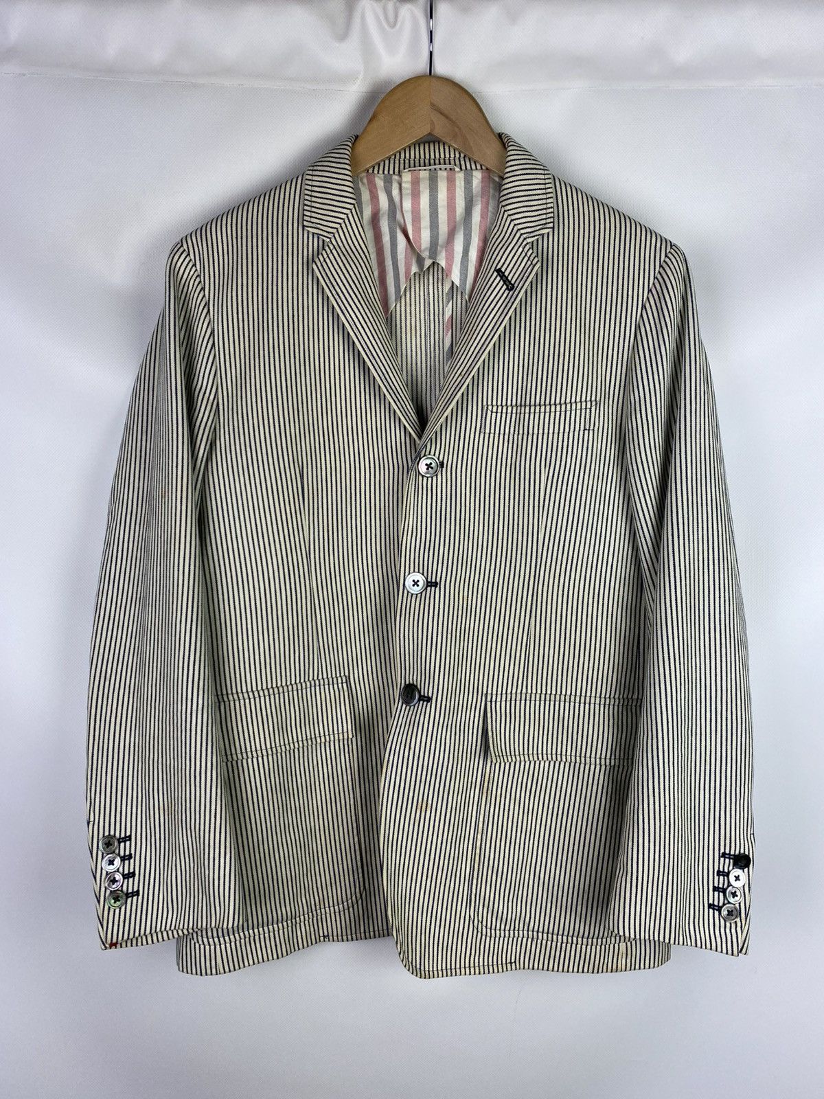 Thom Browne Men’s Striped Blazer Jacket Sport Coat Size 40