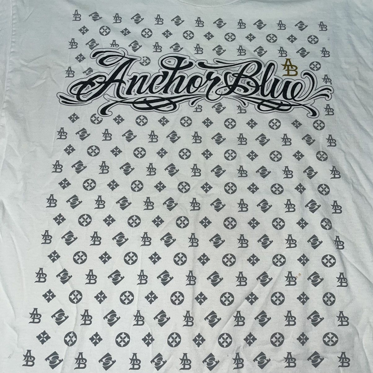 Anchor Blue × Vintage Anchor Blue LV Flip Logo T-shirt Size US XL / EU 56 / 4 - 2 Thumbnail