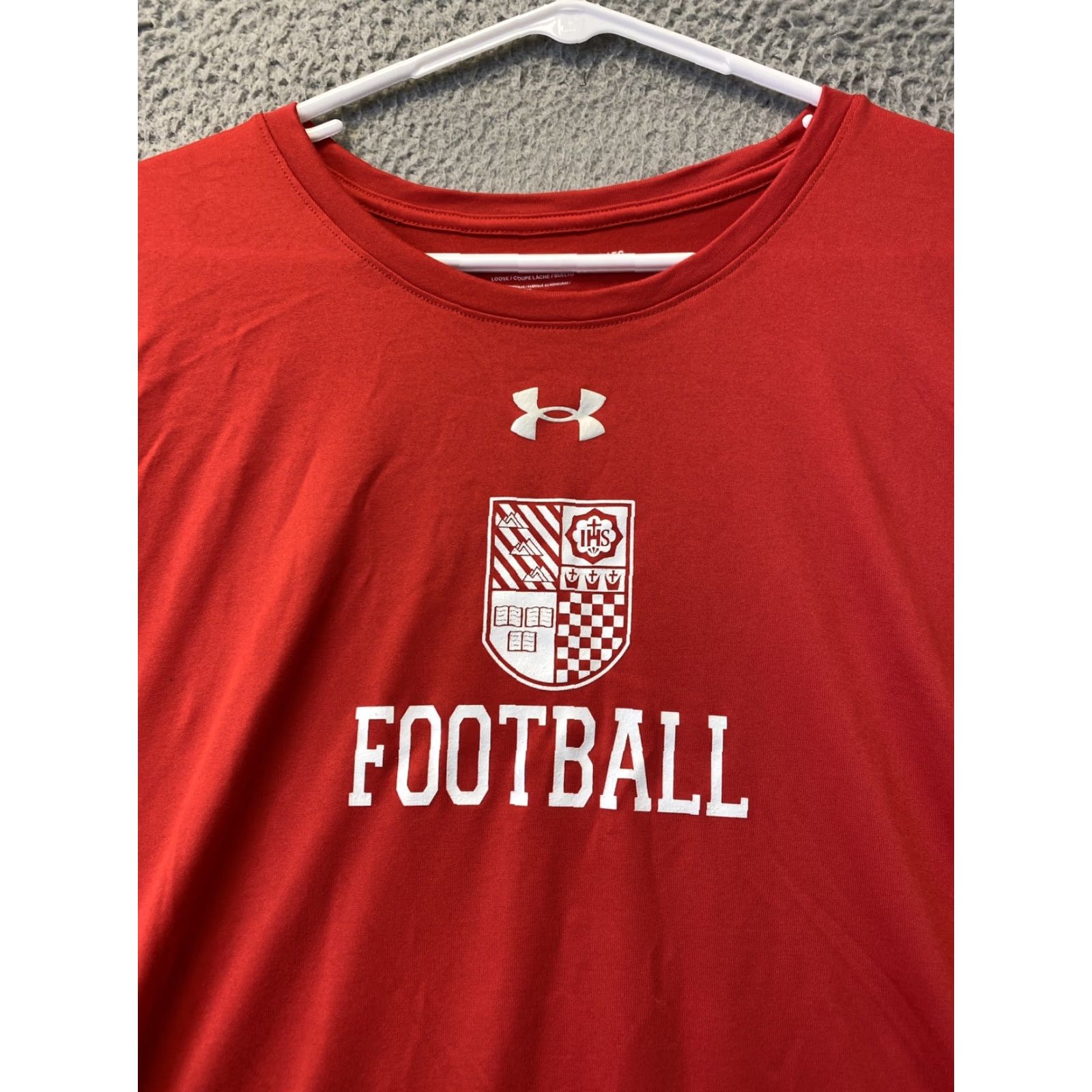 Under Armour Under Armour T-Shirt XL Red Crew Neck Short Sleeve Spell Out Loose Man Mens Adult XL Red Under Armour Shirt Size XL / US 12-14 / IT 48-50 - 2 Thumbnail