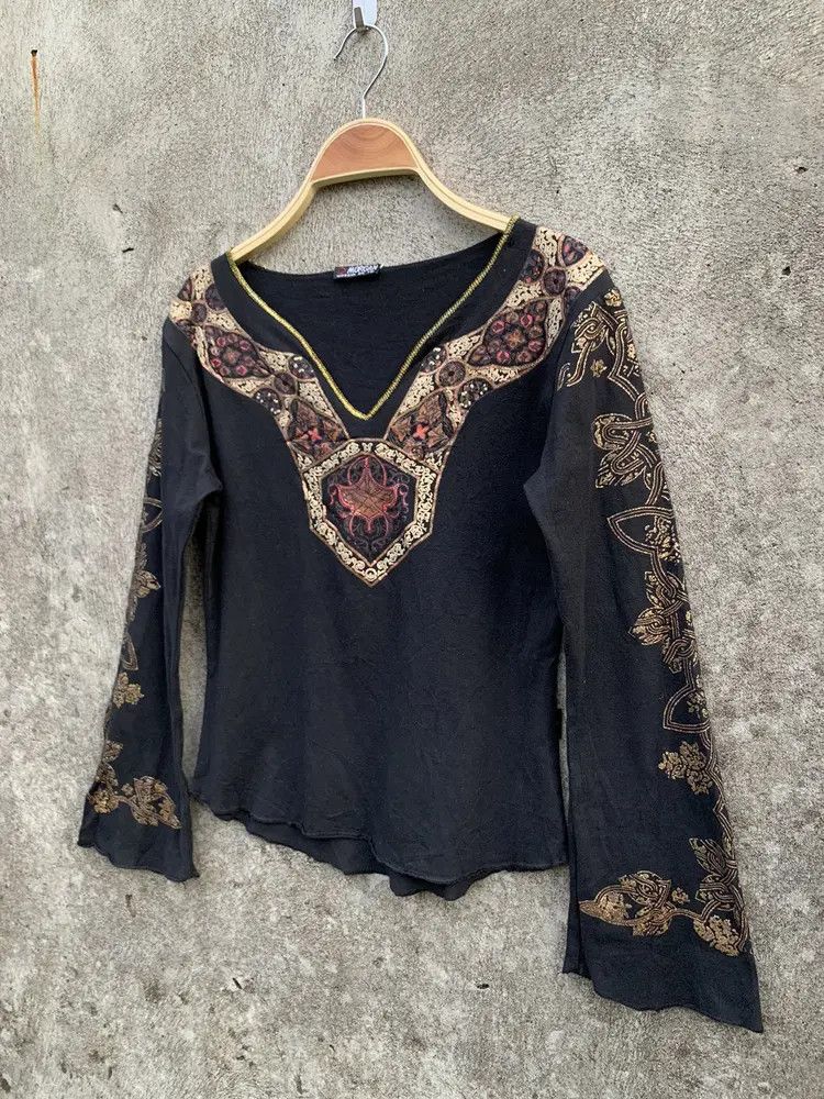 Japanese Brand Morgan de toi gothic tribal flared sleeve Size XS / US 0-2 / IT 36-38 - 2 Thumbnail