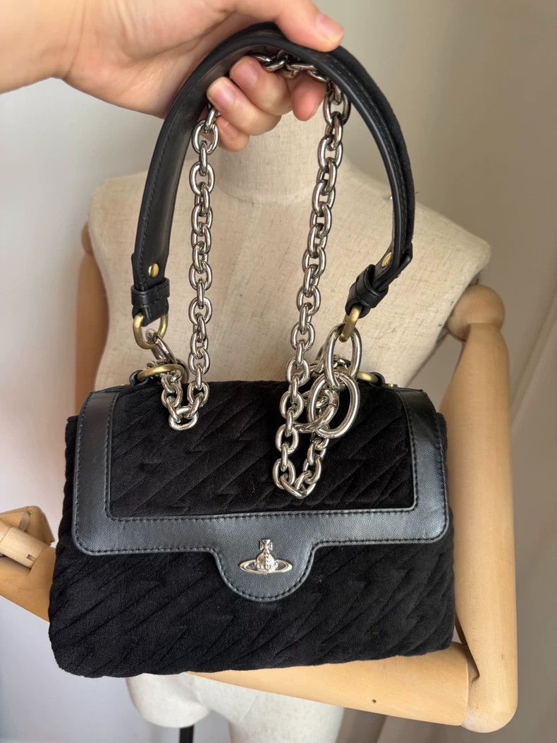 Vivienne Westwood Vivienne Westwood Saturn black velvet lightning flip cover Size ONE SIZE - 1 Thumbnail