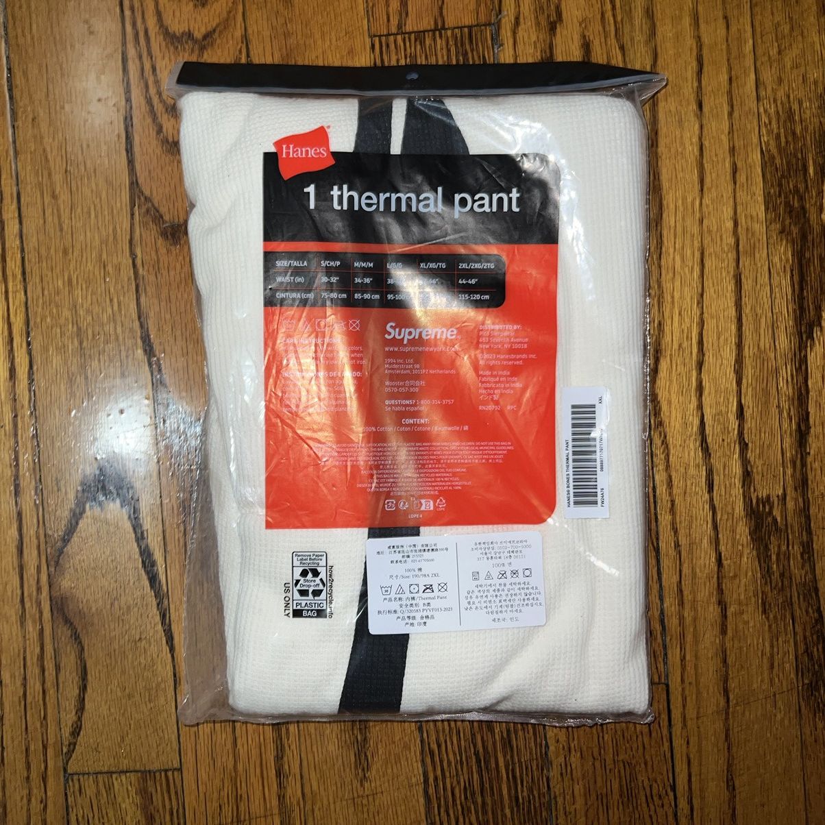 Supreme Supreme Hanes Bones Thermal Pants white Size: XXL Size US 44 / EU 60 - 4 Thumbnail
