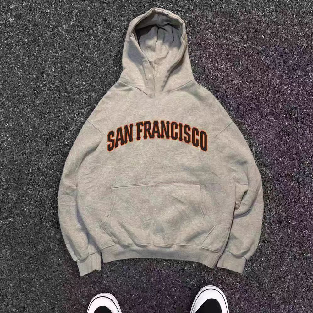 Vintage Retro San Francisco Curved Letter Hoodie Size US M / EU 48-50 / 2 - 1 Thumbnail