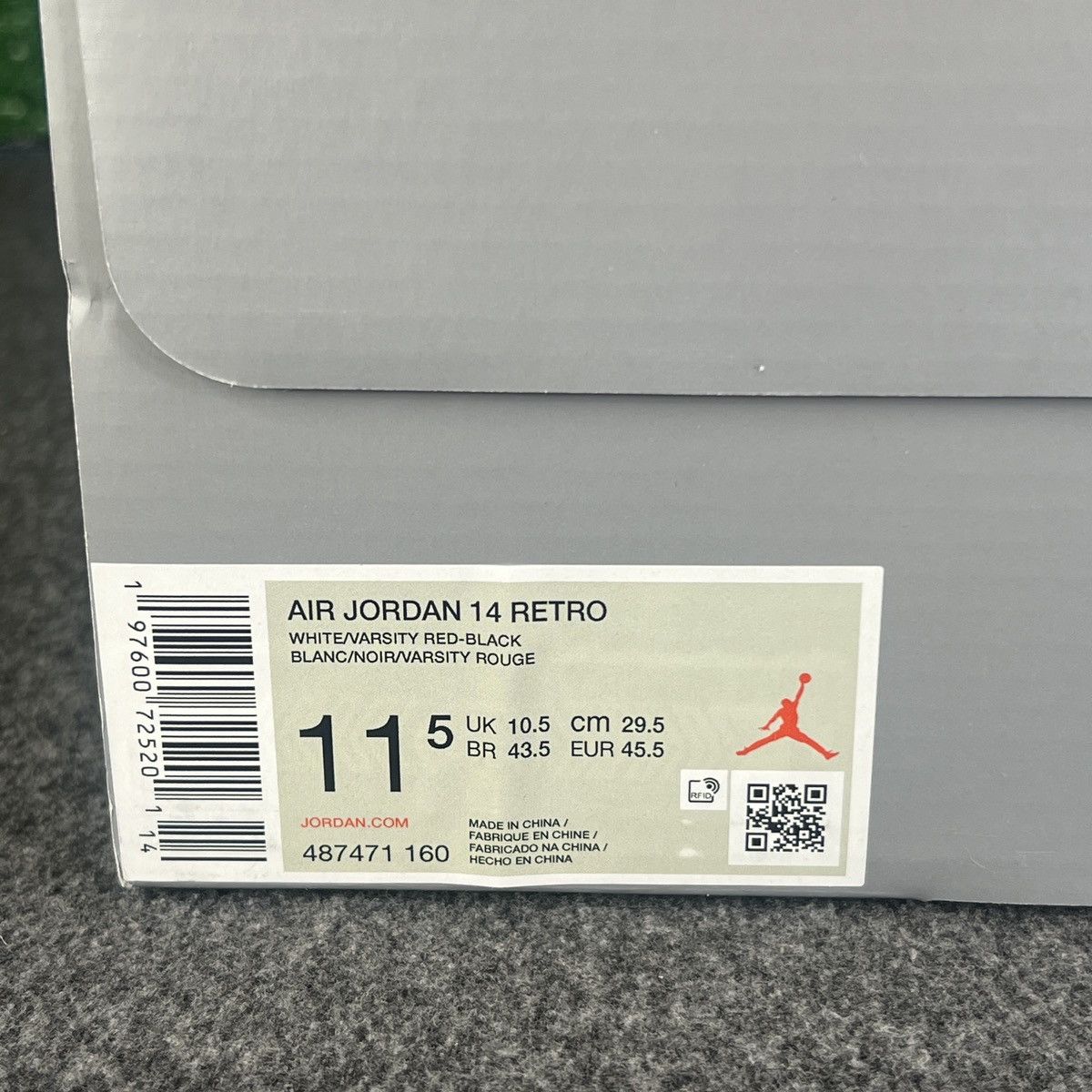 Jordan Brand × Nike Air Jordan 14 Retro “Black Toe” 2024 Size- 11.5 (DEADSTOCK) Size US 11.5 / EU 44-45 - 13 Thumbnail