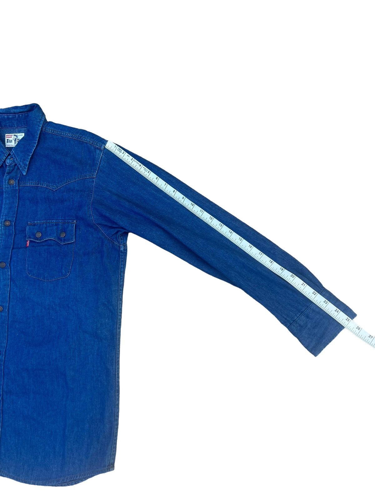 Levi's Vintage 1990 Levi’s Saddle Man Western Denim Shirt Size US L / EU 52-54 / 3 - 4 Thumbnail