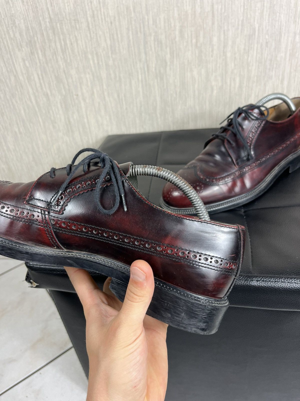 Leather × Vintage Vintage Thomas Stanford leather wine classic loafers shoes Size US 10 / EU 43 - 10 Thumbnail