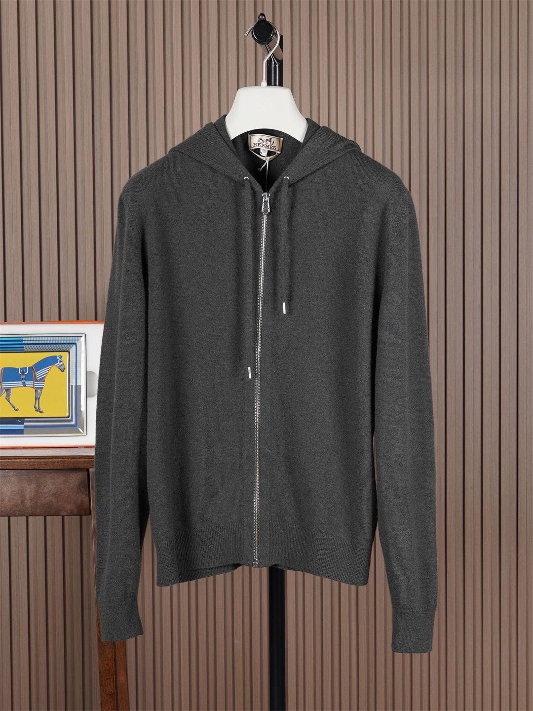 Hermes Hermes Men's Hooded Cashmere Jacket Size US M / EU 48-50 / 2 - 1 Thumbnail