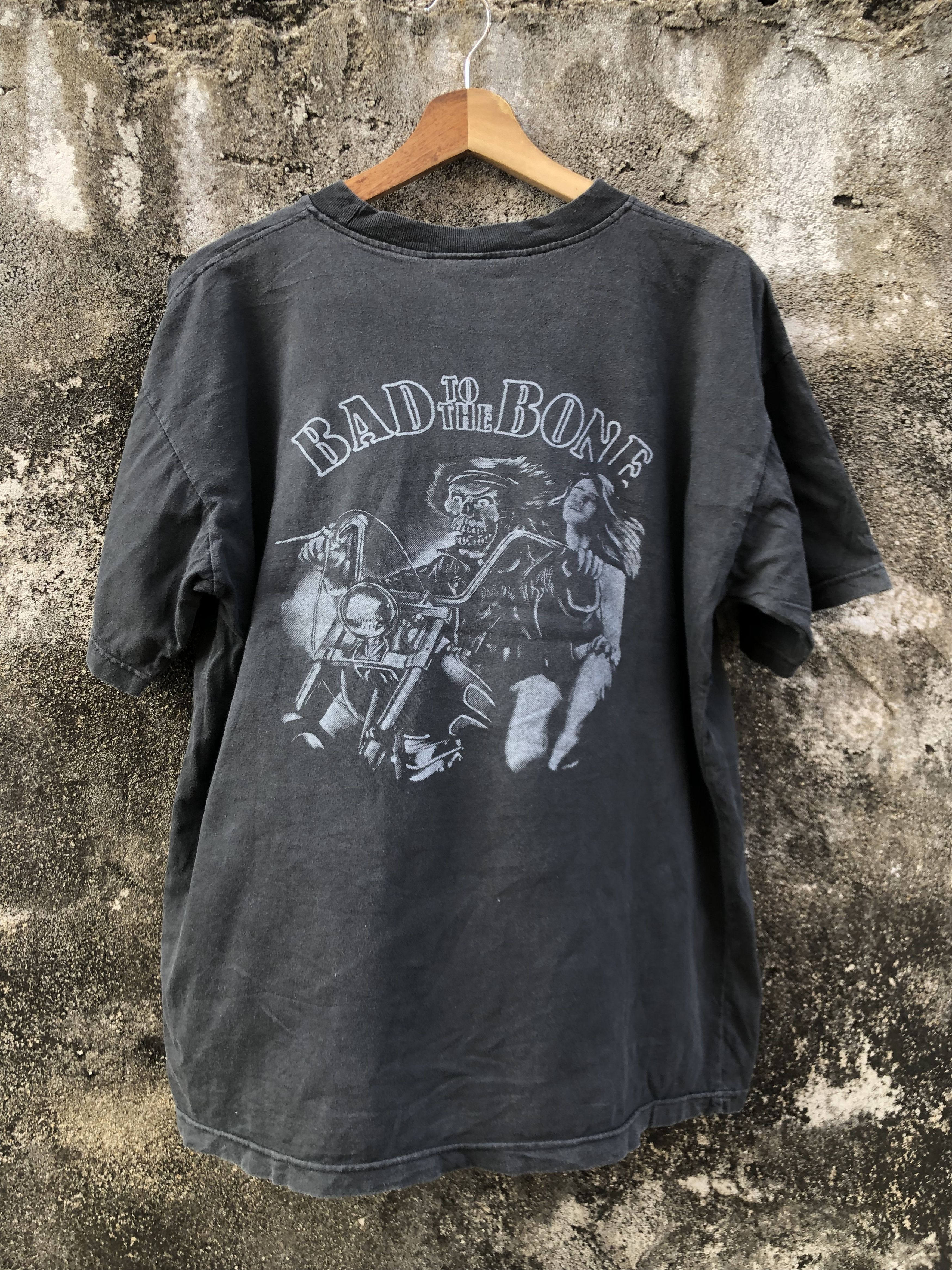 Harley Davidson Vintage 90s Brothers Lost "Bad To The Bone" T-shirt Size US M / EU 48-50 / 2 - 2 Thumbnail