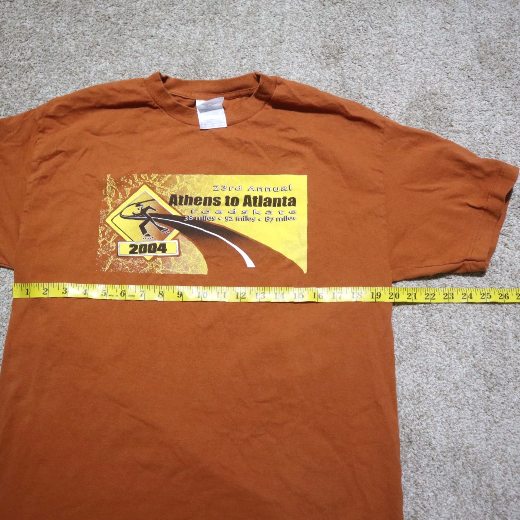 Vintage Nike Shirt Adult Size L Large 2004 Athens to Atlanta Roadskate Olympics Orange Mens Size US L / EU 52-54 / 3 - 4 Thumbnail