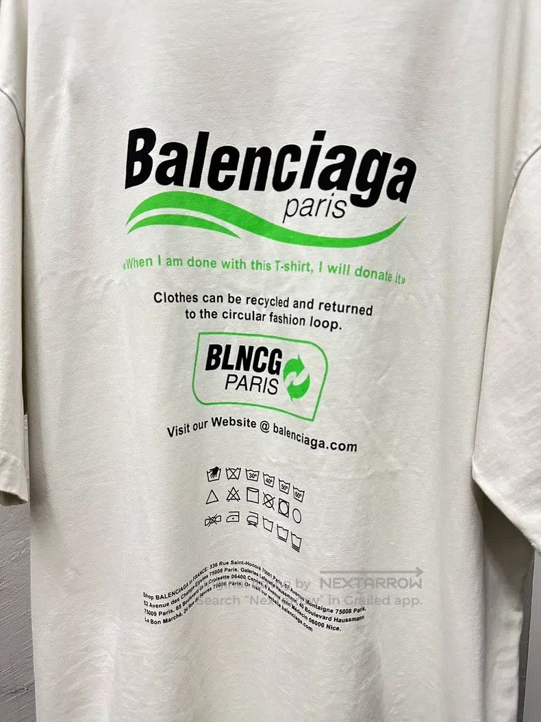 Balenciaga Balenciaga Short-sleeve with eco-logo Size US XXS / EU 40 - 3 Thumbnail