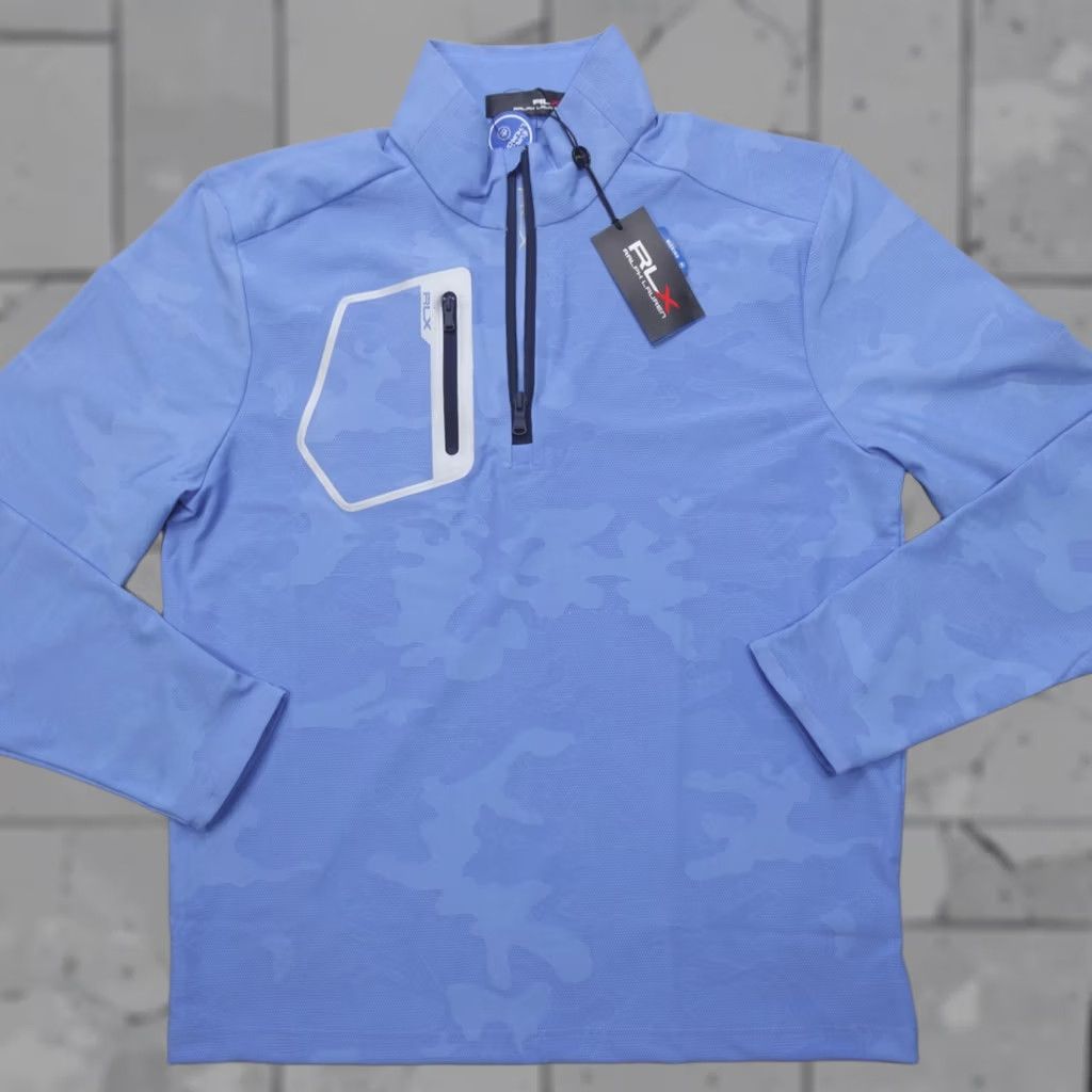 RLX Ralph Lauren RLX Ralph Lauren Golf 1/4 Zip Pullover Camo Jacquard Blue Wicking Men's Size M Size US M / EU 48-50 / 2 - 1 Thumbnail