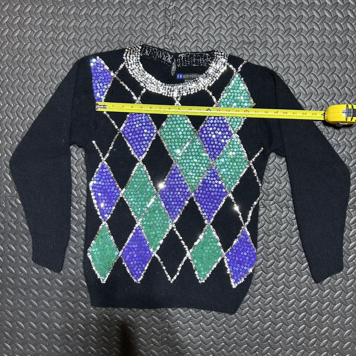 Other IB Diffusion Sweater Argyle Sequin Black Silk 90s Small Size S / US 4 / IT 40 - 5 Thumbnail