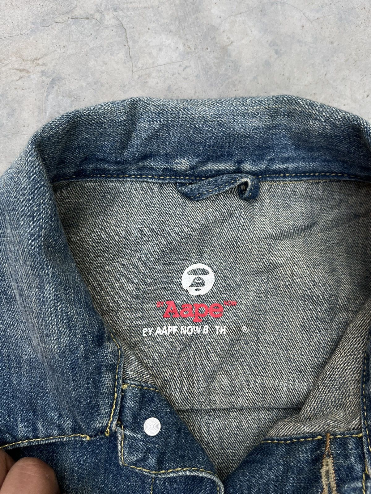 Aape × Supreme × Vintage RARE AAPE DENIM JACKET Size US XXS / EU 40 - 6 Thumbnail