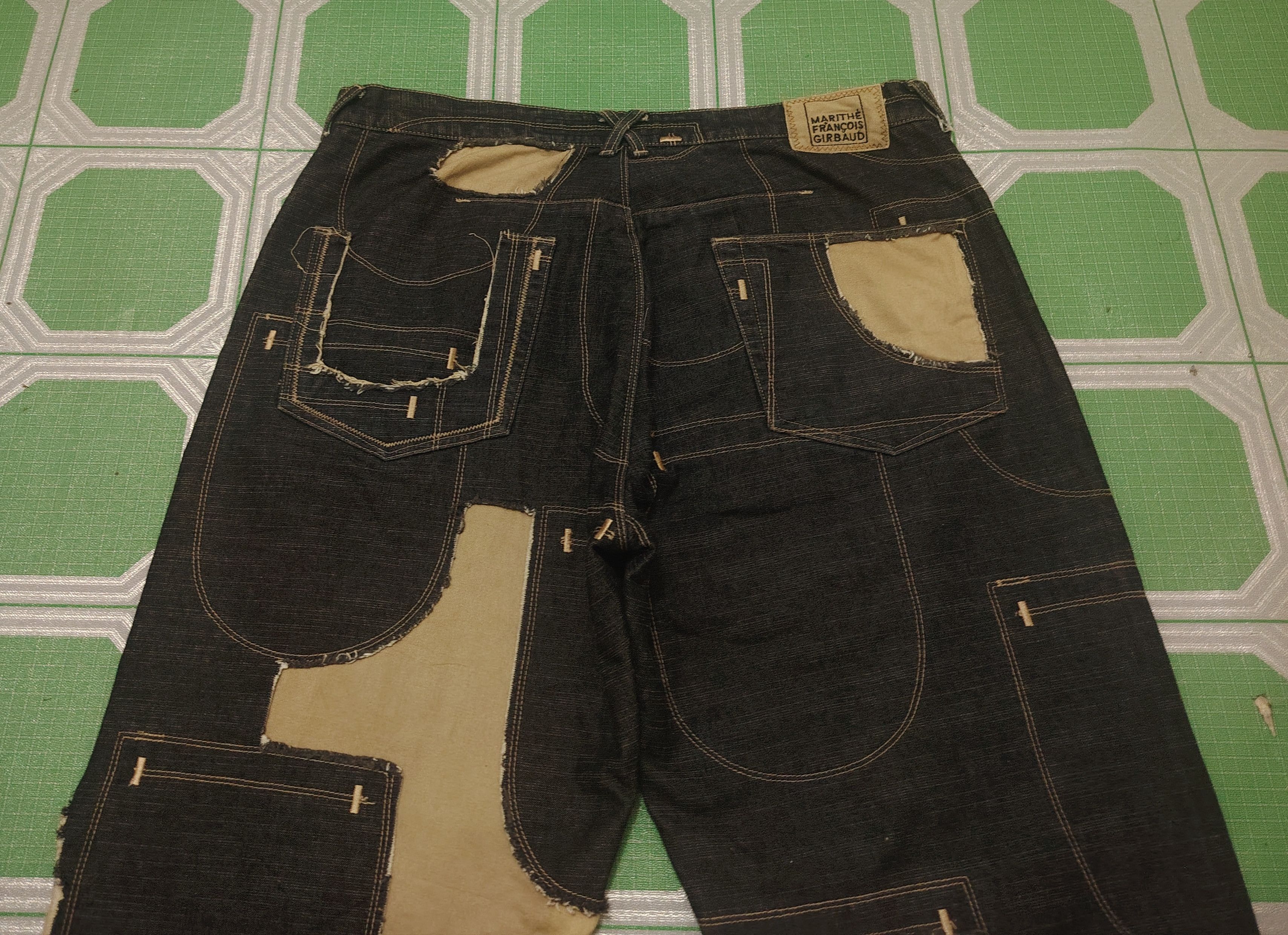 Who Decides War Rare!!! Marithe Francois Girbaud Patchwork Baggy Pants Jeans Size US 38 / EU 54 - 16 Thumbnail