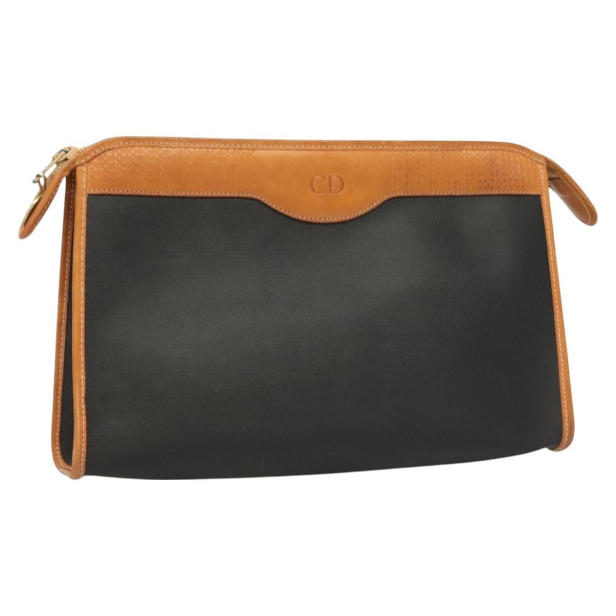 Dior Christian Dior Vintage Zip Pochette Canvas and leather Size ONE SIZE - 1 Thumbnail