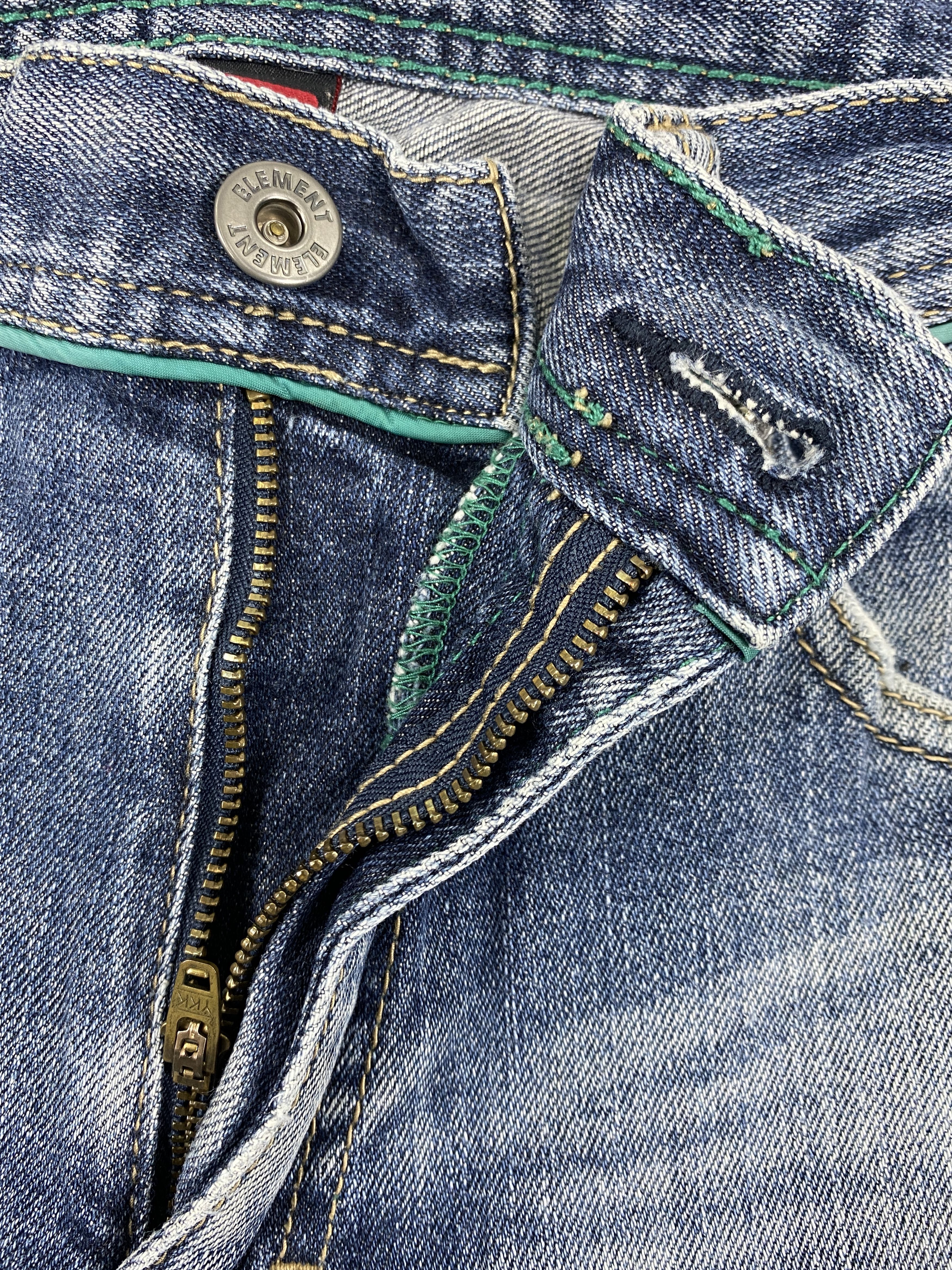 Japanese Brand Distressed Blue Vintage Element Jeans 32x29.5 Denim- JN3596 Size US 32 / EU 48 - 6 Thumbnail