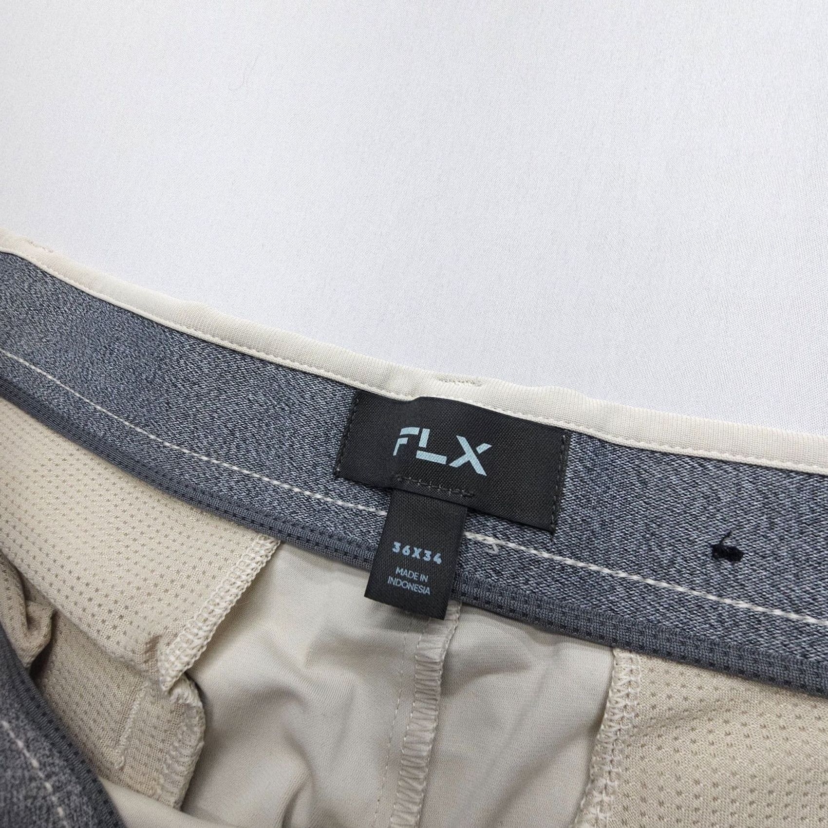 Vintage FLX Slim Chino Pants Mens 36 Ivy Ivory Stretch Polyester Golf Business Casual Size US 36 / EU 52 - 5 Thumbnail