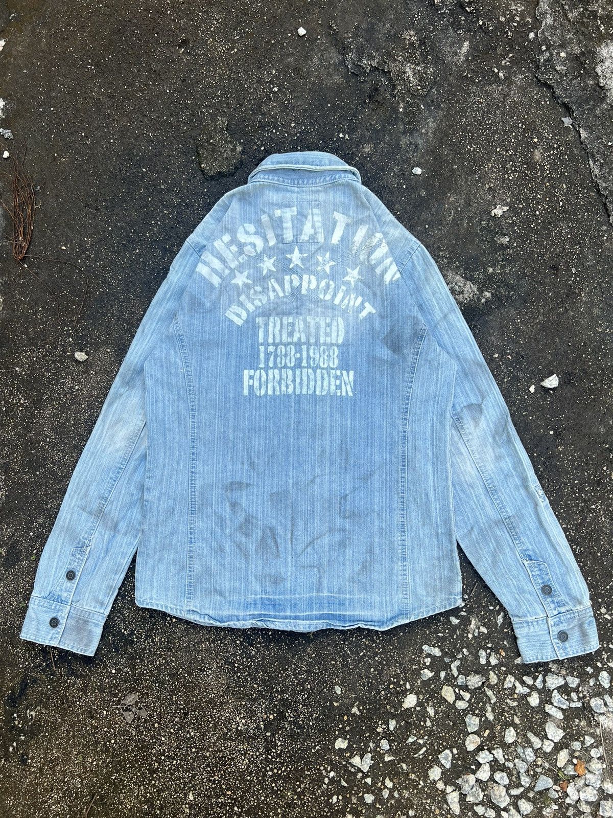If Six Was Nine In The Attic Hesitation Forbidden Denim Shirt Jacket Size US M / EU 48-50 / 2 - 3 Thumbnail