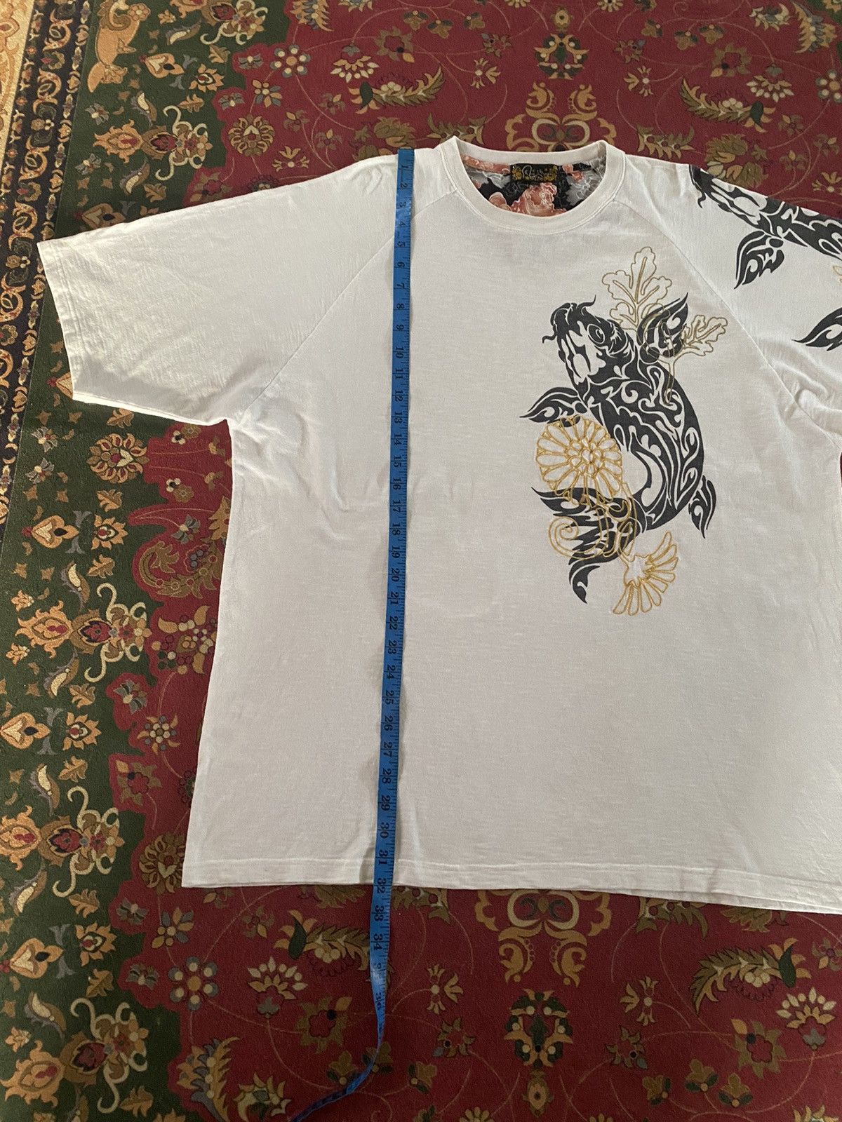 Japanese Brand Vintage Sukajan Fish Koi Japan Nice Design Size US XXL / EU 58 / 5 - 12 Thumbnail