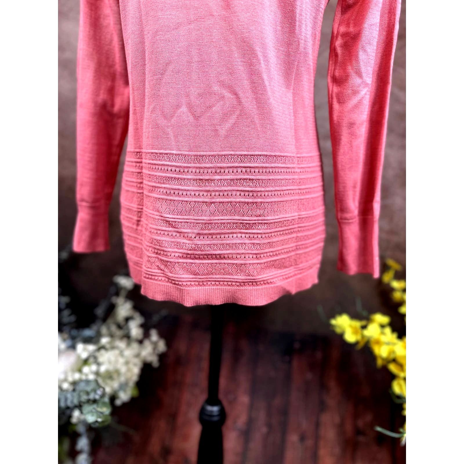 Other Lety & Me Gabby Pointelle Detailed Cardigan - Coral - size S Size S / US 4 / IT 40 - 8 Thumbnail