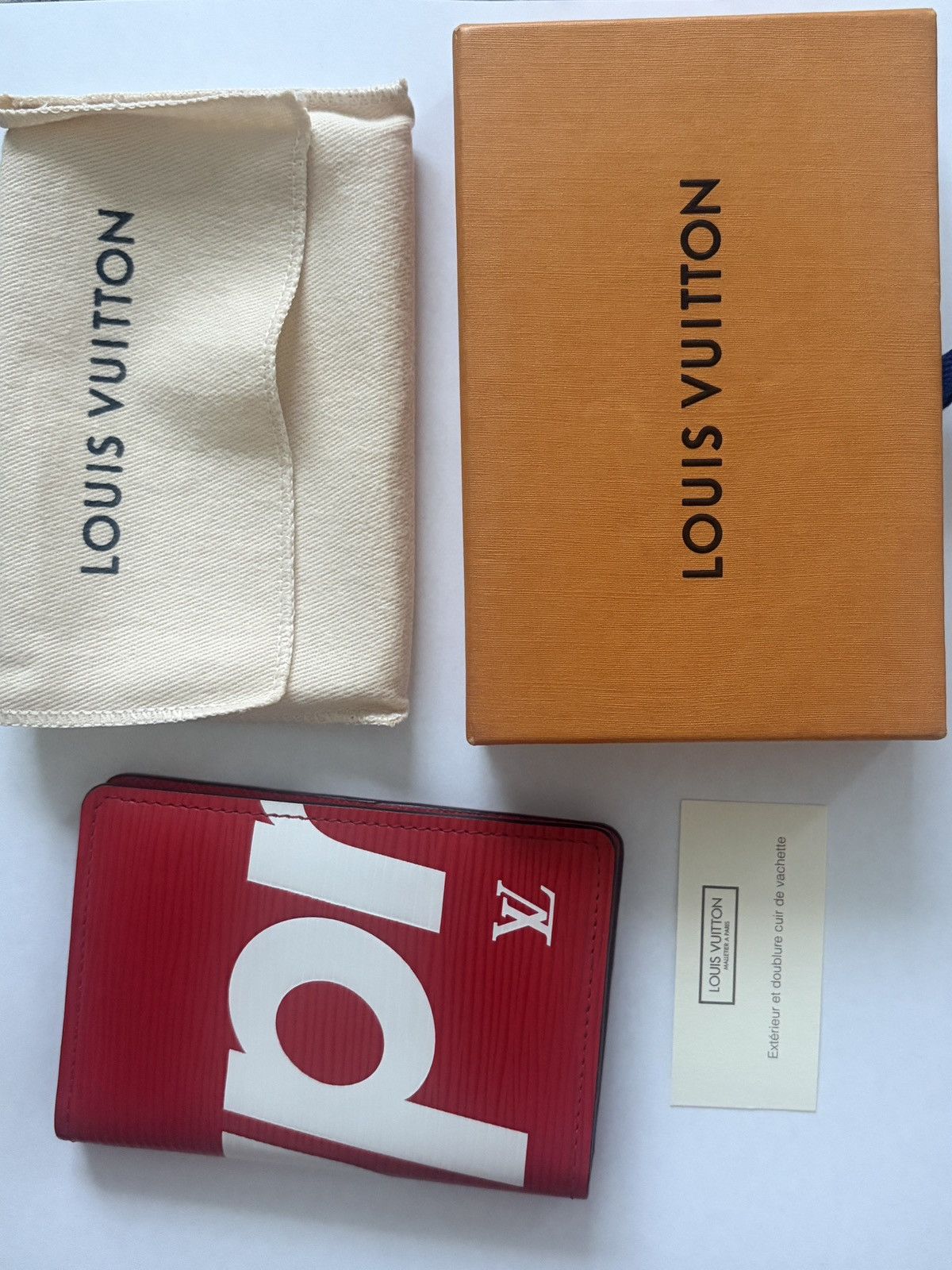 Louis Vuitton × Supreme Louis Vuitton x Supreme Red Epi Pocket Organizer Wallet Size ONE SIZE - 1 Thumbnail