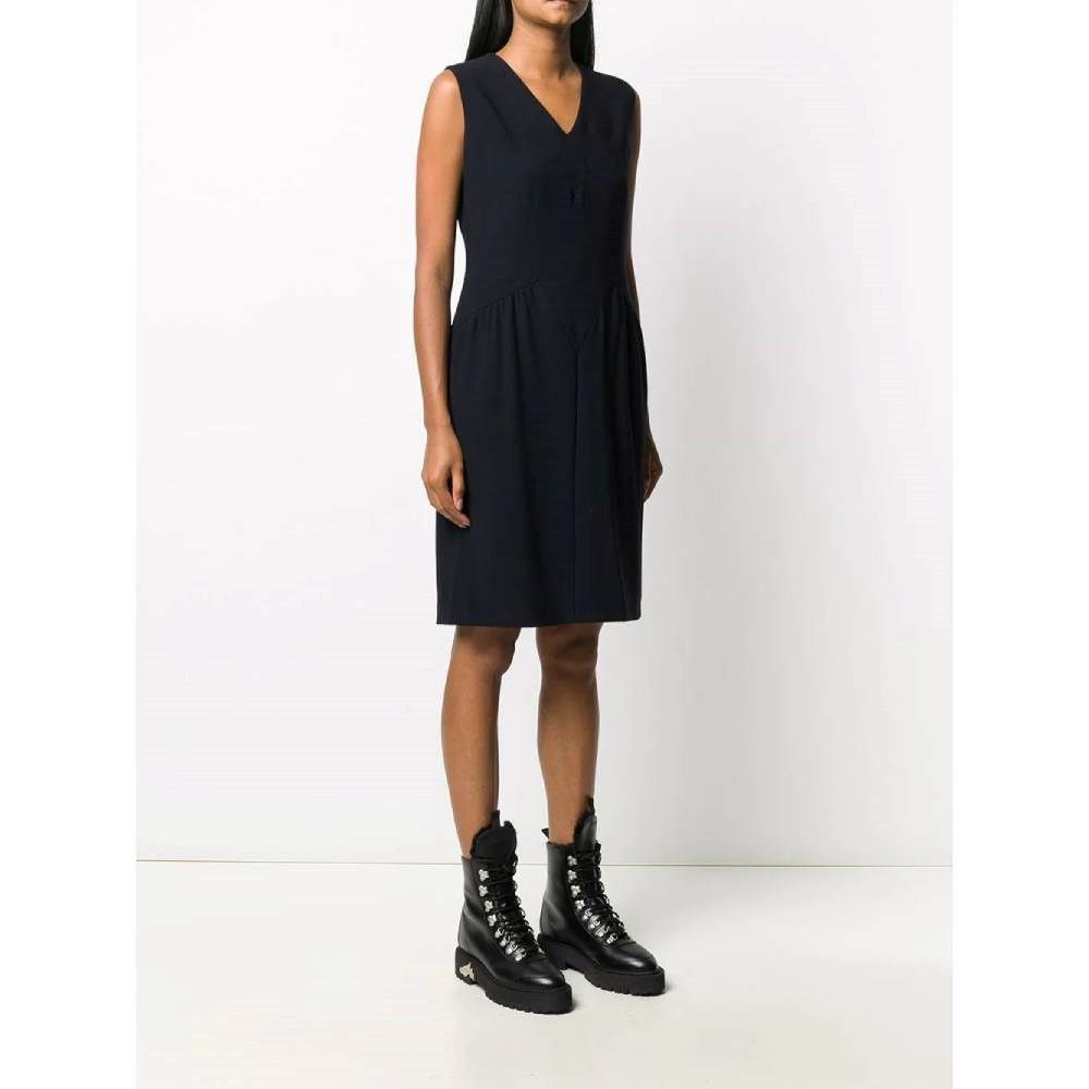 Chanel Chanel - Karl Lagerfeld S/S98 V-Neck Narrow Waist Wool Dress Size XS / US 0-2 / IT 36-38 - 2 Thumbnail