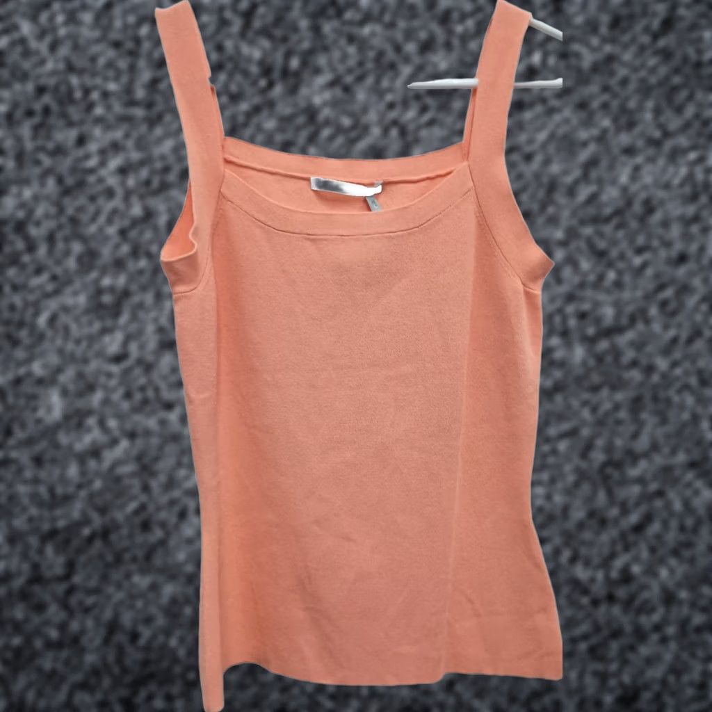 Vintage VINTAGE Classiques Entier Womens Tank Top M Peach Wide Strap Minimalist Tank 90s Classic Preppy Designer Womens Size M / US 6-8 / IT 42-44 - 1 Thumbnail