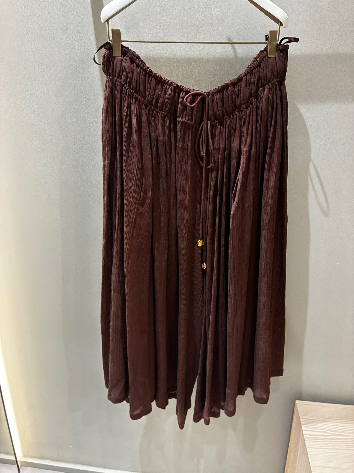 Loewe o1in1g0426 Drawstring Trouser in Coffee Size 27" / US 4 / IT 40 - 1 Thumbnail