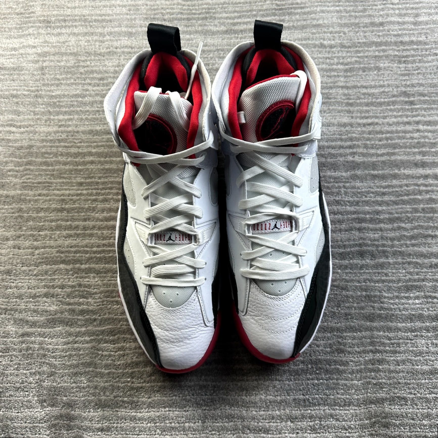 Jordan Brand Air Jordan Sneaker Mens 12.5 White Black Red Bred Concord High Top Jumpman Two Trey Size US L / EU 52-54 / 3 - 4 Thumbnail