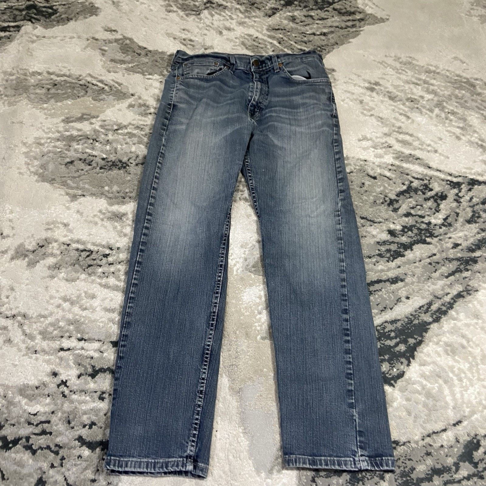 Levi's Levis 505 Jeans Mens 33x30 Gray Black Denim Faded Stone VTG Size US 33 - 1 Thumbnail
