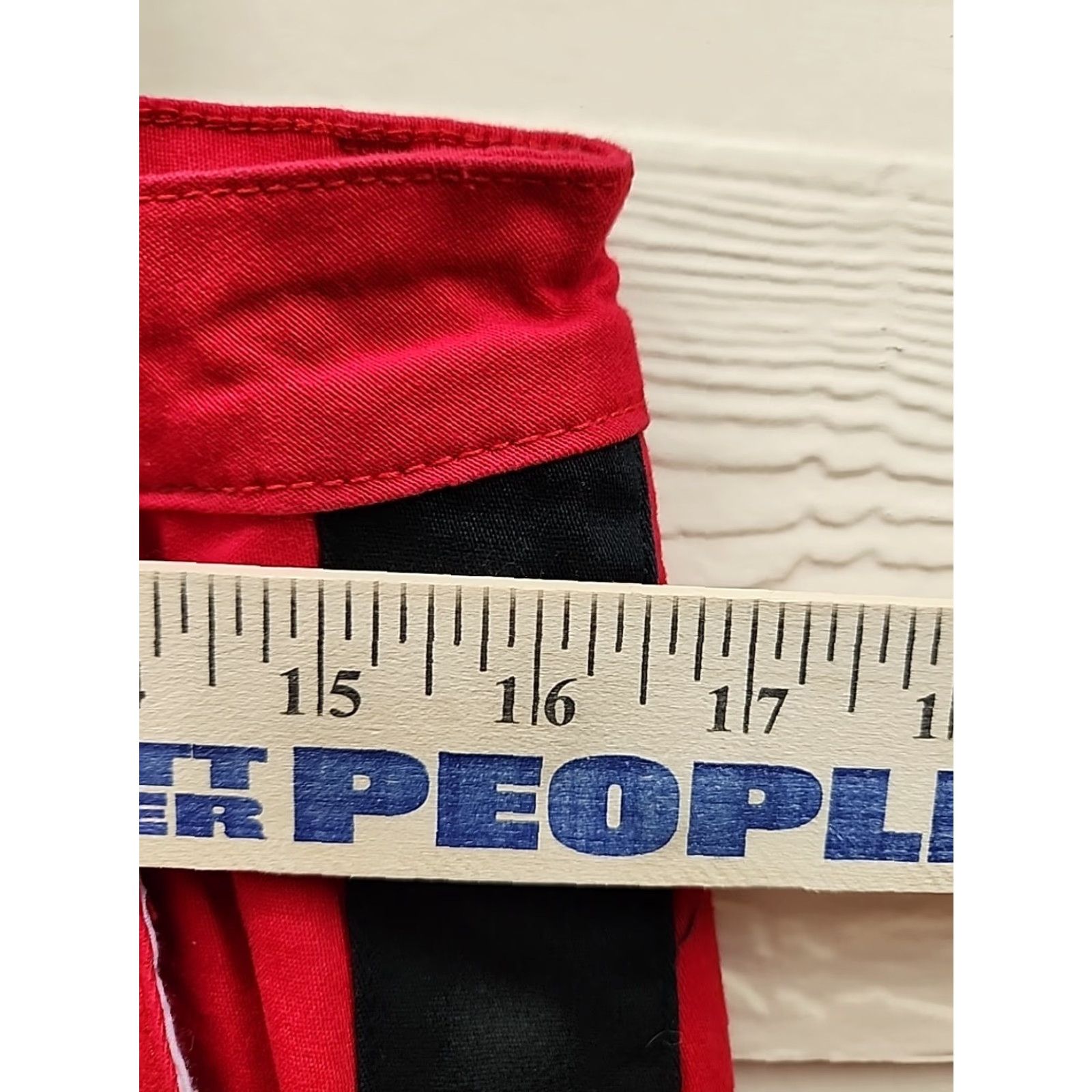 Denime VINTAGE American Bazi Red Denim Joggers Jeans Black Military Stripe Woman’s Sz: 2X Size 40" / US 18 - 4 Thumbnail