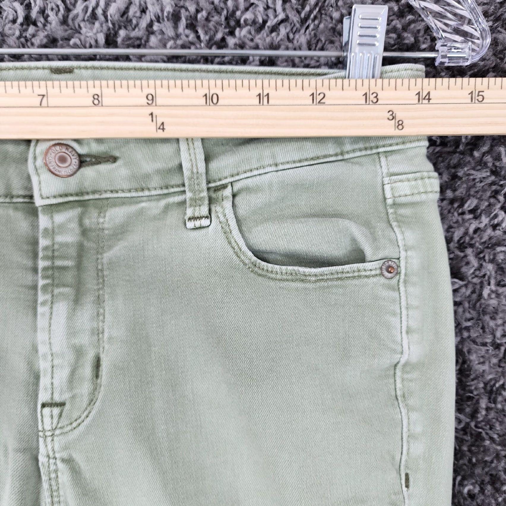 Old Navy OLD NAVY Rockstar Skinny Jeans Womens Light Green Size 28x28 Size 28" / US 6 / IT 42 - 4 Thumbnail