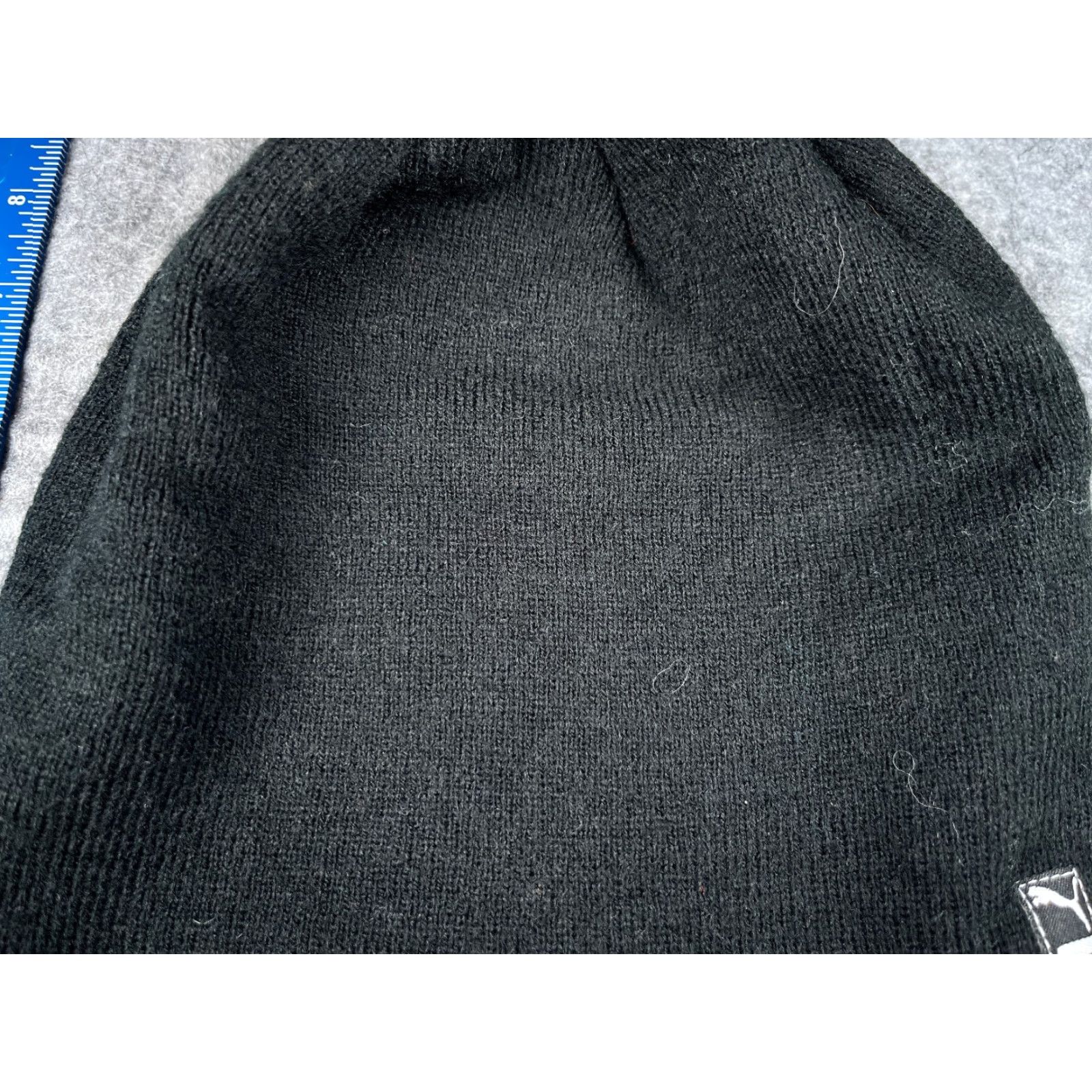 Puma PUMA Beanie Hat One Size Black Knit 100% Acrylic Adjustable Lightweight Beanie Ski Outdoor Logo Men Size ONE SIZE - 3 Thumbnail