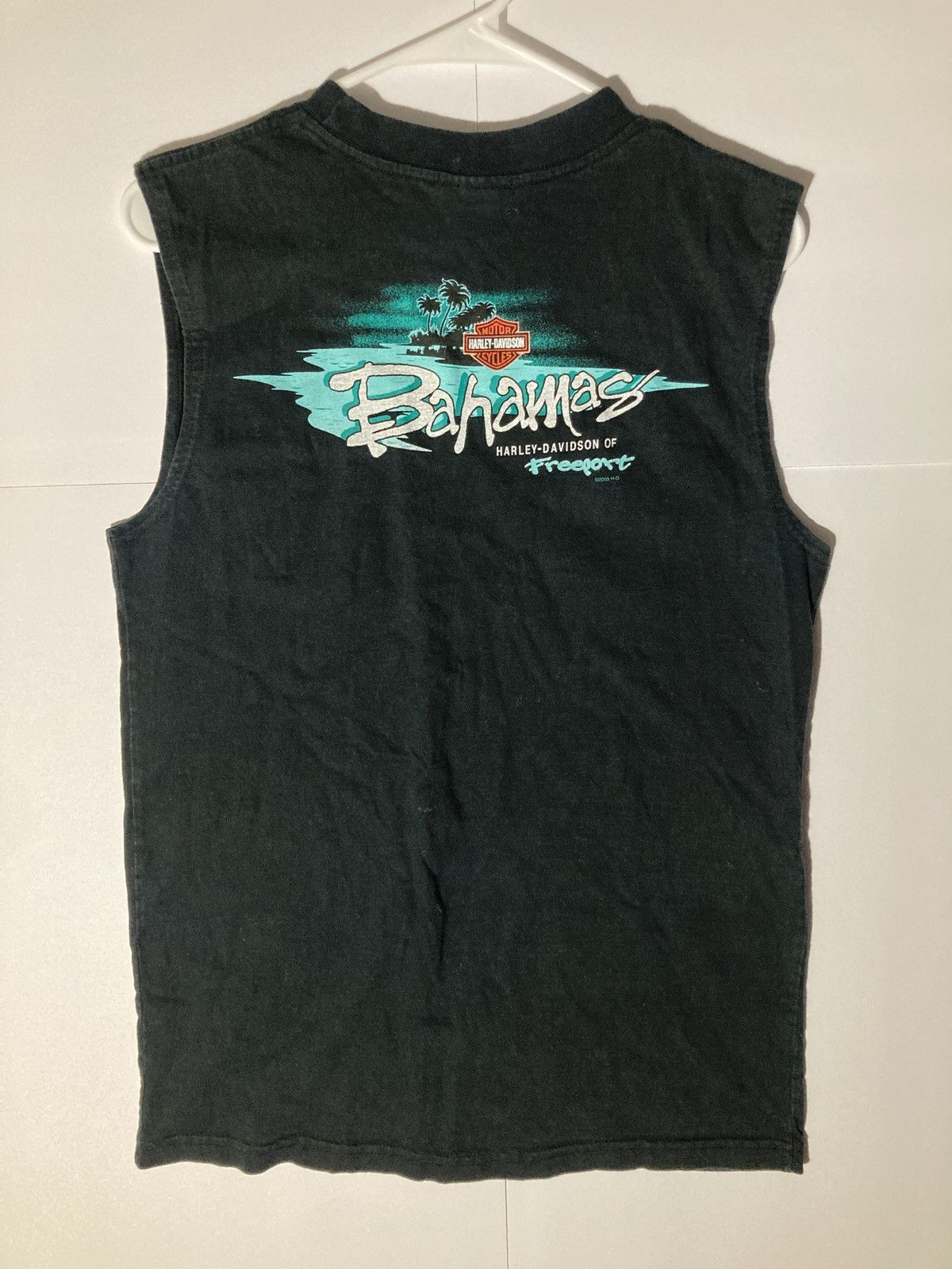 Harley Davidson × Vintage Vintage Harley Davidson Bahamas Sleevless Shirt Size US M / EU 48-50 / 2 - 1 Thumbnail