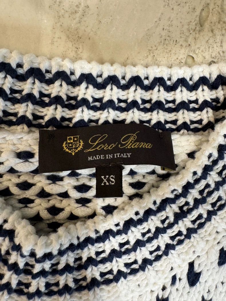 Loro Piana LORO PIANA Pure cotton knit sweater Size XS / US 0-2 / IT 36-38 - 4 Thumbnail