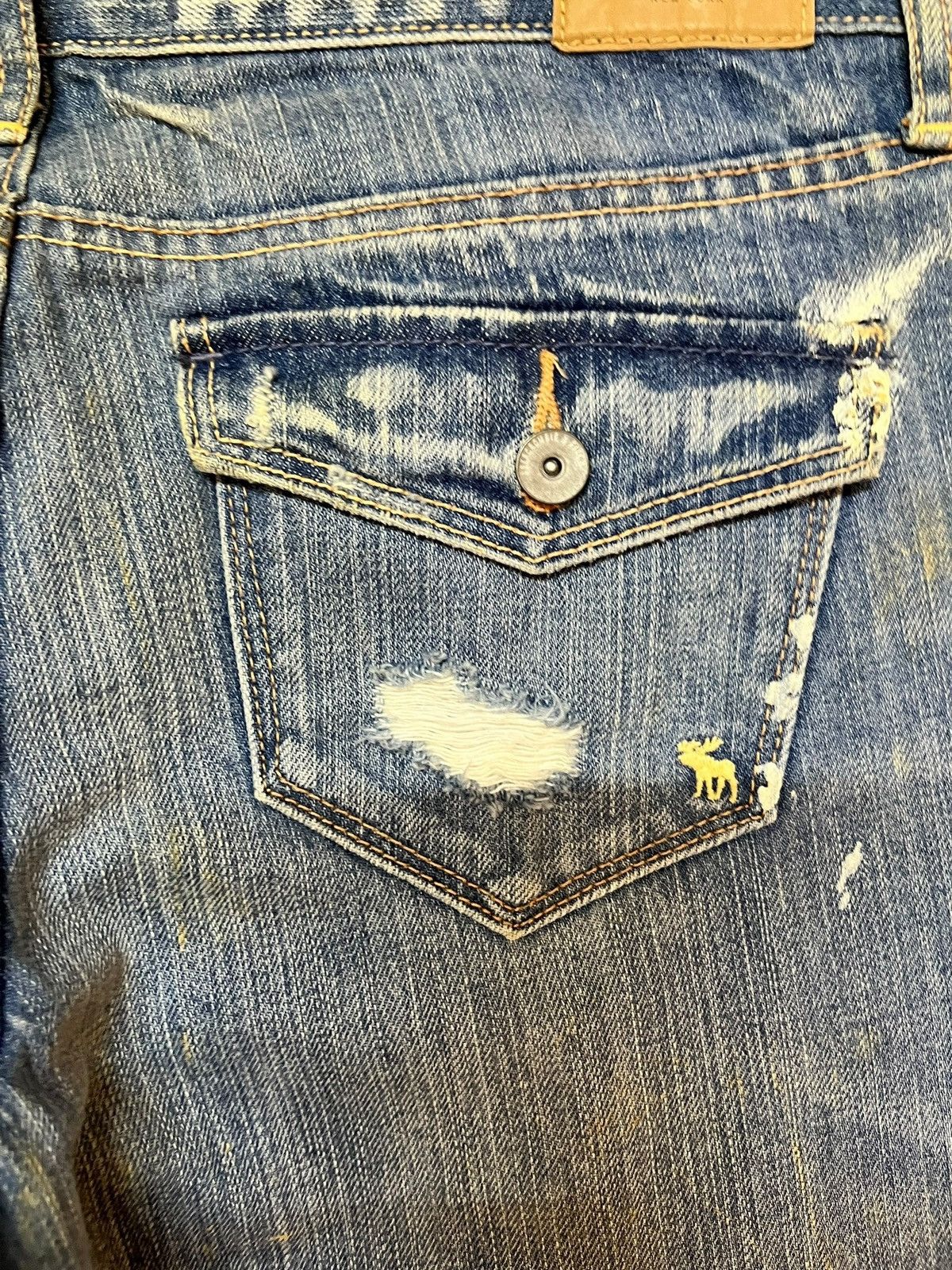Abercrombie & Fitch VintageAbercrombie&Fitch Flare Mudwash Distressed Denim Size US 30 / EU 46 - 8 Thumbnail