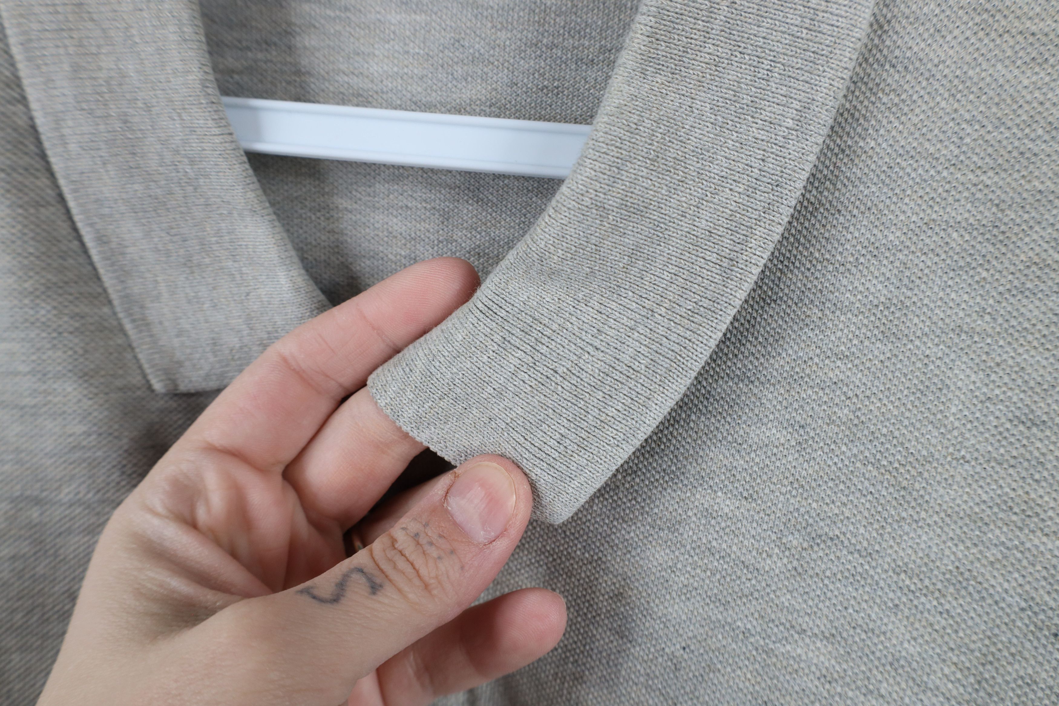 Ralph Lauren × Vintage Vintage 90s Ralph Lauren Pique Cotton Polo Shirt Gray Size US L / EU 52-54 / 3 - 8 Thumbnail