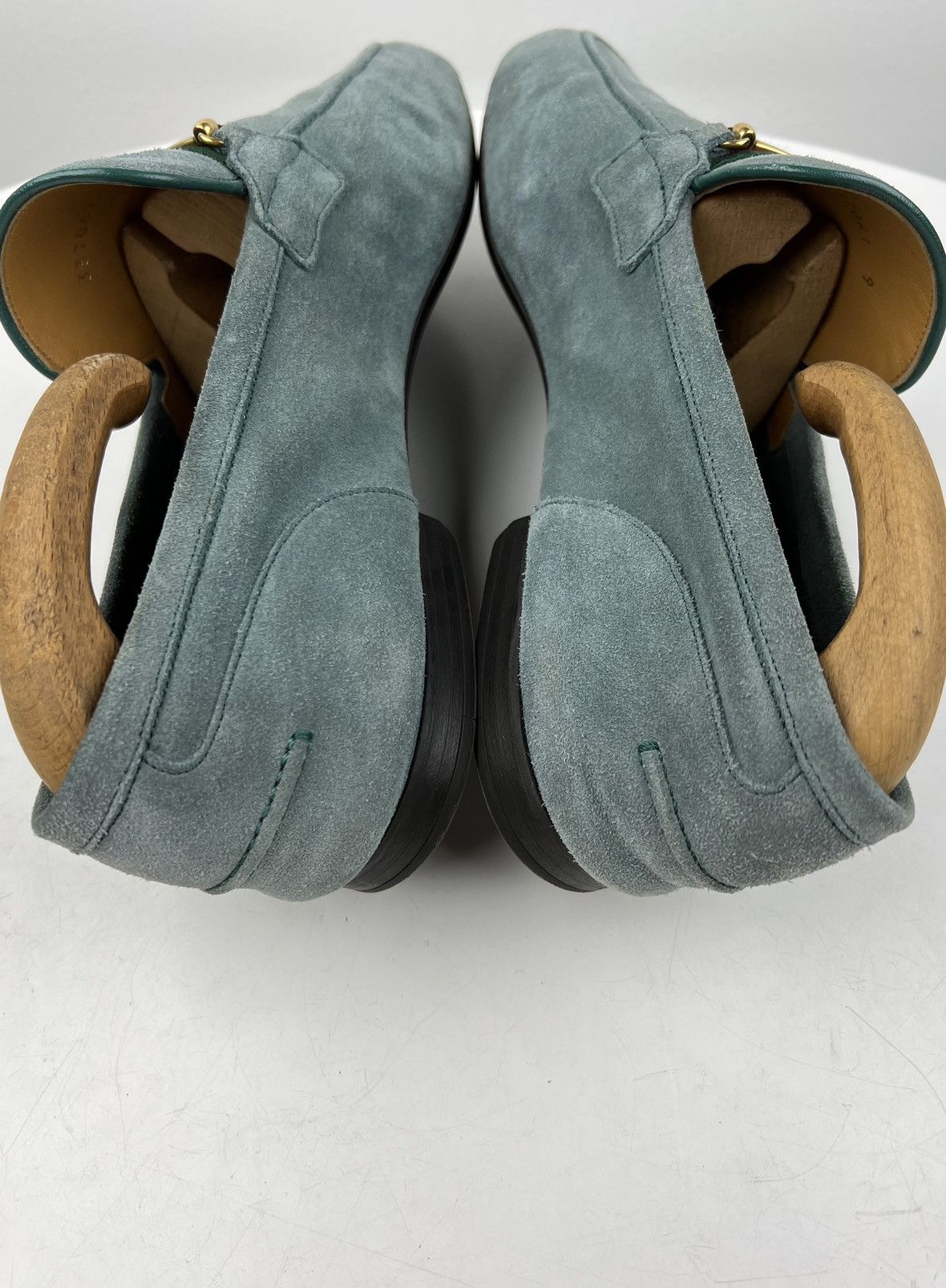 Gucci GUCCI Loafers Suede Slip Ons Shoes HORSEBIT Web Stripe Blue Size US 9.5 / EU 42-43 - 13 Thumbnail